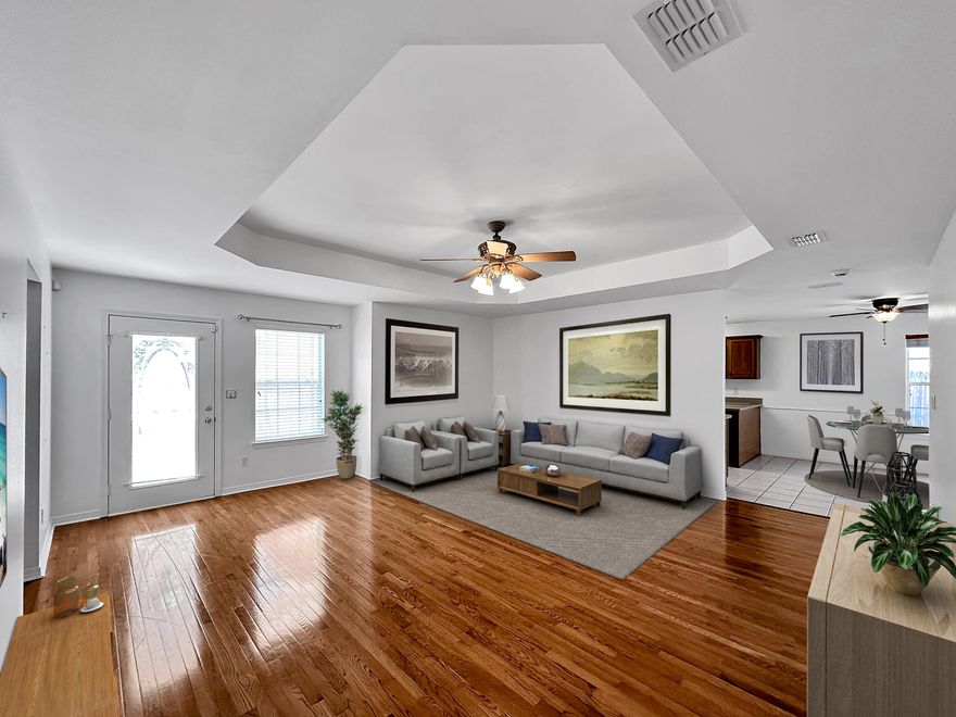 Welcome to this adorable residence nestled in a charming neighborhood in Fort Walton Beach. This meticulously maintained home boasts a range of impressive features that offer comfort, style, and convenience. With a spacious open floor plan, split bedroom design, and a serene screened Florida room, this home is a perfect blend of modern living and classic elegance.As you step inside, the gleaming hardwood floors lead you through the expansive living spaces, creating an inviting ambiance that is both warm and welcoming. The split bedroom design ensures privacy and convenience, with the oversized master bedroom serving as a true retreat.