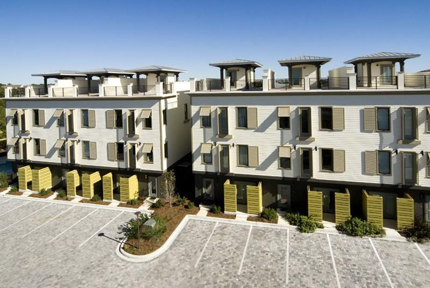 Thirty Blu is an upscale development comprised of 12 townhomes that enjoy superb amenities and display utmost attention to detail. These residences are situated on the north side of Scenic Highway 30A directly across from Blue Mountain Road with it's many nearby beach access and bike paths. Inside are two separate living areas as well as a spacious kitchen with granite counters, stainless steel appliances, an enclosed pantry, and a large center island. Finishes include special paint and tile schemes, detailed molding, hardwood floors through out the 2nd and 3rd floors, with tile o the 1st floor and in each bath. Modern lighting throughout! The 4th floor rooftop terrace is completely unique to the Blue Mountain Beach area and is the perfect spot to enjoy sunset or sunbathe!