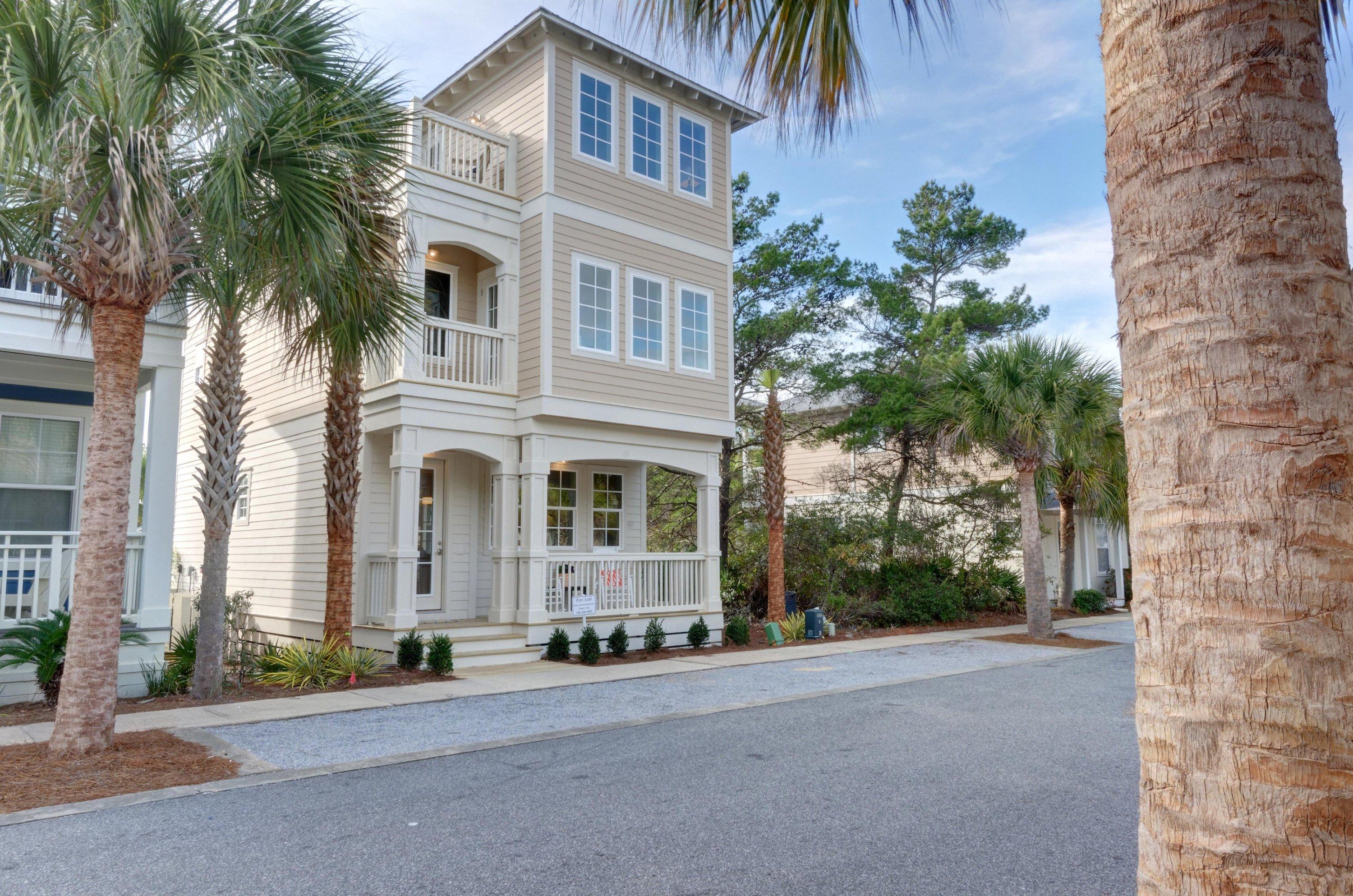 NEW CONSTRUCTION, FULLY FURNISHED in Seacrest beach! This 3 story home makes a perfect vacation rental or second home. There are two bedrooms on the second floor including a master with 2 built in bunks with arched opening. There are two bedrooms on the 3rd floor one including 4 custom bunks along with two in the hallway providing maximum sleeping capacity. There are 3 balconies on the front and rear. Finishes include beautiful white washed pine hardwood floors, white quartz countertops, decorative back splash and all bathrooms have unique vanities. This is truly a custom home decorated with subtle tones creating a spa and tranquil environment. Wood walls in the living area are a focal point with an insert and built in TV. Seacrest Beach is tucked between Alys and
Beach and Rosmeary Beach and boosts a 12,000 square foot tropical lagoon pool. Just steps away from the Village of South Walton and 30A Avenue Shops and restaurants, this is the ideal location for a vacation home and has excellent rental projections for investment property. All room dimensions, square footage and rental projections should be verified by Buyer prior to submitting an offer