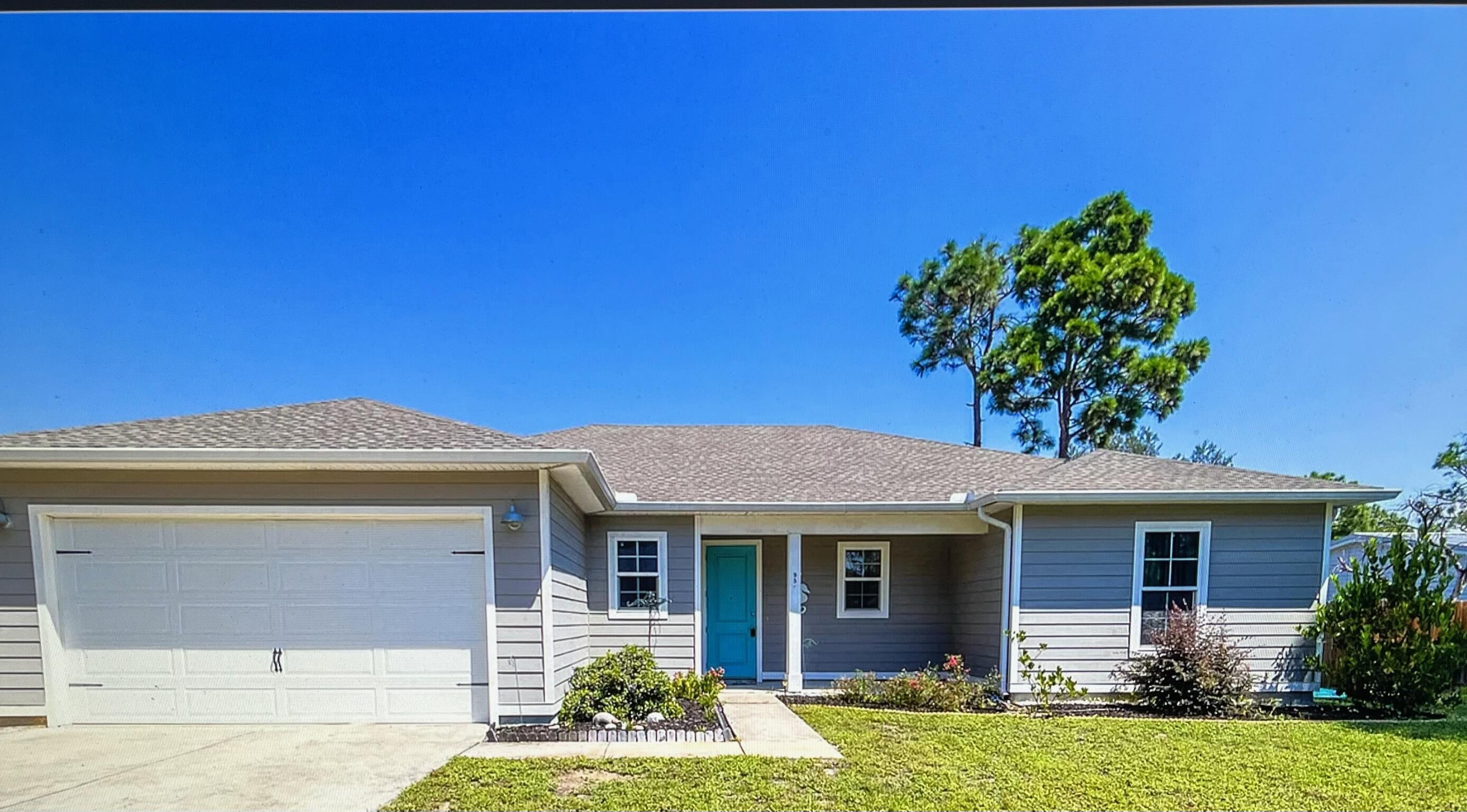 Incredible opportunity to own a stunning Santa Rosa Beach home with no HOA, flood zone X and built in 2019 by Corbin Ousley. Just minutes from pristine beaches, shopping, and restaurants, this home features an open floor plan, granite countertops, stainless steel appliances, and refined finishes throughout. Enjoy peace of mind with hurricane-impact windows, a storm-rated roof, gutters, and a security system. The 4-bedroom layout plus a dedicated office, and the washer, dryer, and fridge are included. The spacious fenced yard is perfect for pets, kids, and gatherings. A rare find with tons of potential!