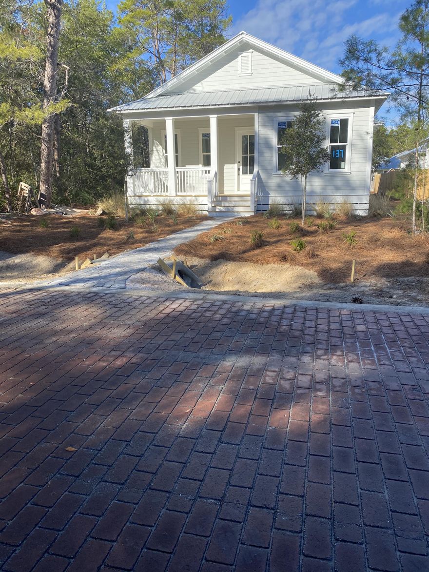 Discover peaceful Grayton Bayou just a block from the Choctawhatchee bay this gorgeous, 3 bedroom, 3 bathroom, new construction home has a thoughtful design with many notable features including 10'' ceilings, two covered porches, shaker style cabinets, walk-in pantry, giant kitchen island with quartz countertops, stainless appliances, tile flooring in the baths and luxury vinyl throughout. The master suite has a humongous tile walk-in master shower with plenty of relaxing room plus bench seat. The exterior of the home features a detached one-car garage, drip sprinkler system and gravel driveway. The community amenities include pool, neighborhood boat launch, brand new county built public bay park with dock and picnic area. Minutes to the world's most beautiful beaches and convenience to