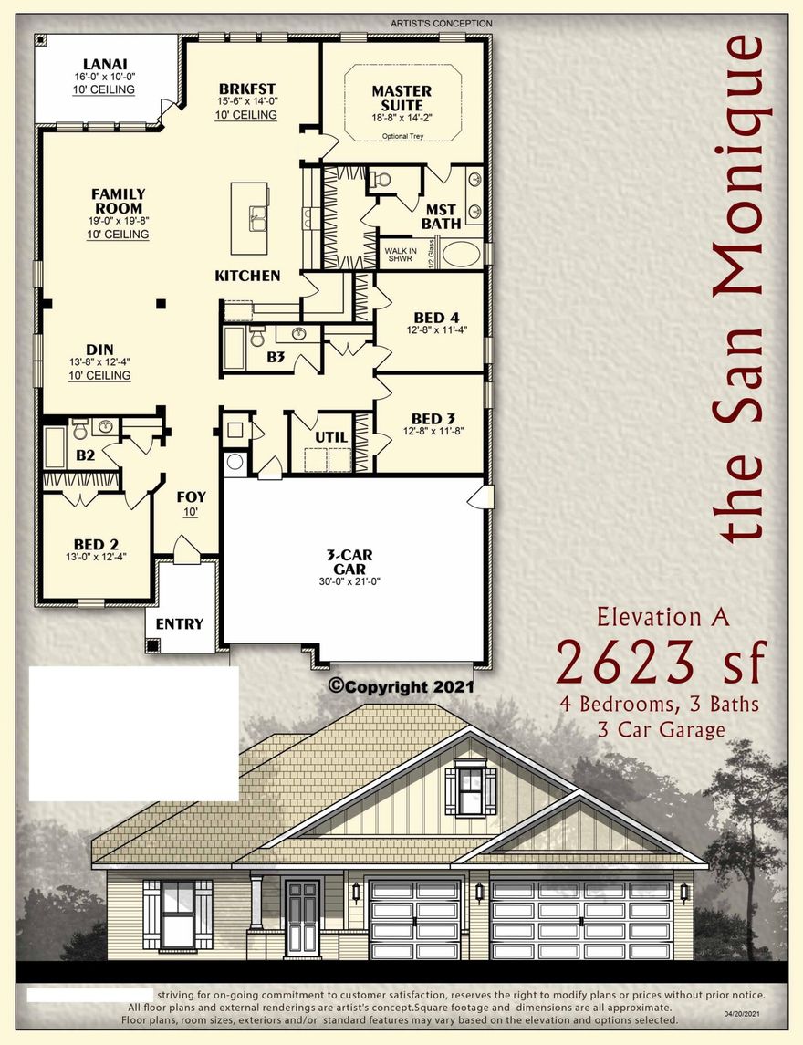 *New Community in East Navarre with upcoming Recreation & Dog Park Area  *Anticipated Completion March 2024 * This Plan Features: 4 Bedrooms, 3 Full Baths *3 CAR GARAGE * Covered Entry * Luxury Vinyl Plank throughout Except Tile in Main Bath & Carpet in Bedrooms * Main Suite Features: Builder's Signature Zero Entry All Tile Walk in Shower, Separate Soaking Tub, Double Vanities & Huge Walk-in Closet  *Kitchen Features:  Granite Countertops,  Large Island, Shaker Style Cabinets, Stainless Steel Appliances & Walk in Pantry * Breakfast Cafe  *Formal Dining could also be used as an office or playroom *Covered Rear Lanai * 2x6 Exterior Construction * Builder & Structural ''Maverick'' Home Warranty Included * BUILDER PAYS CLOSING COSTS WITH PREFERRED LENDER. * AGENTS SEE DOCS & AGENT NOTES*