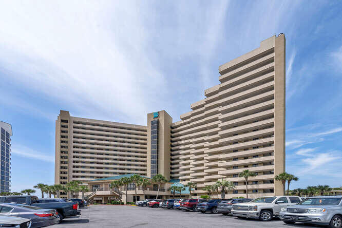 MUST SELL, WILL SACRIFICE!  This charming, fully furnished waterfront condo has breathtaking views of Destin's beautiful Emerald Coast!  Perfectly located on the 6th floor, you will experience panoramic views of the area's world-renowned sugar-white beaches and the soothing sounds of coastal waves ... all from your very own private balcony. Step inside and immerse yourself in the coastal elegance of this well-appointed retreat. Sun-drenched living spaces, a fully equipped kitchen, and a private balcony overlooking the emerald waters of the Gulf of Mexico make this condo the ideal coastal escape. Amenities include 300 feet of white sandy beaches, indoor & outdoor pools, a splash pad, hot tub, restaurant, gift shop, fitness center, summer recreation program for k