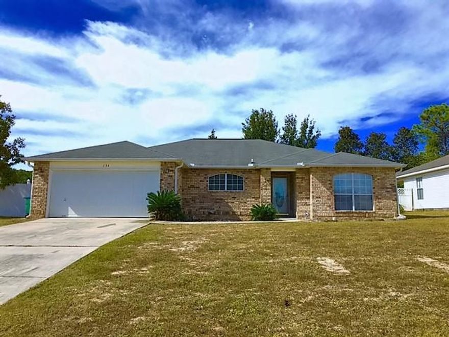 Come see this 3BR/2BA home centrally located in Crestview, close to the hospital and shopping. This home has a large eat-in kitchen with island, living room with laminate flooring and fireplace, formal dining or office, split bedroom plan with large master bedroom and bath with double vanity, his/hers closets, two additional bedrooms and full bath. The two car garage come equipped with opener, home is on a large corner lot, back yard is privacy fenced. Owner will consider pet with pet fee and $50 additional rent per month. Call today.