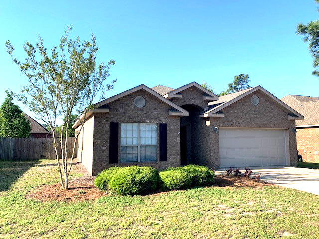 Peach Creek is a wonderful neighborhood in Santa Rosa Beach offering families the convenience of being close to the beaches and schools of famed South Walton. This home is welcoming with three bedrooms and a large office. The floor plan is split, separating the master from the other bedrooms. Granite in both bathrooms and the kitchen, you will love the forgiving color. The open floor plan is spacious and inviting. Trey ceiling in living room and master add depth and character to the space. A unique arch as you enter the kitchen from the foyer adds a sense of arrival to the entry of the home. Upgraded cabinets in the laundry are helpful for stowing away essentials. A six foot privacy fence will help you to create the yard of your dreams. Neutral paint and carpeting within the past yr