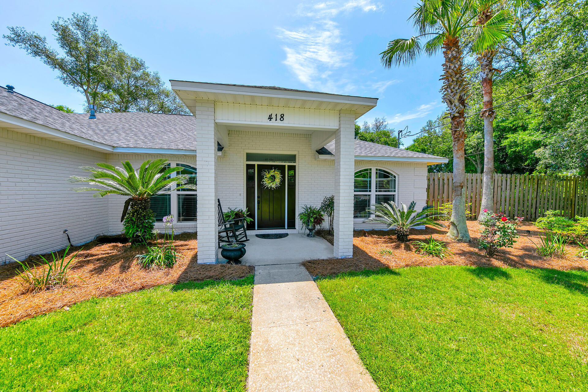 This beautiful (freshly painted exterior) brick home has been meticulously maintained and updated throughout. Open floor plan with a large master bedroom. Stainless steel appliances in the kitchen with quartz countertops.Looking for your own private oasis? This backyard is great for entertaining large and small crowds with a covered patio, gunite pool with sundeck and a water feature, firepit and 10 ft. fence surrounding backyard. Perfect backyard for relaxing and watching your favorite sports games.