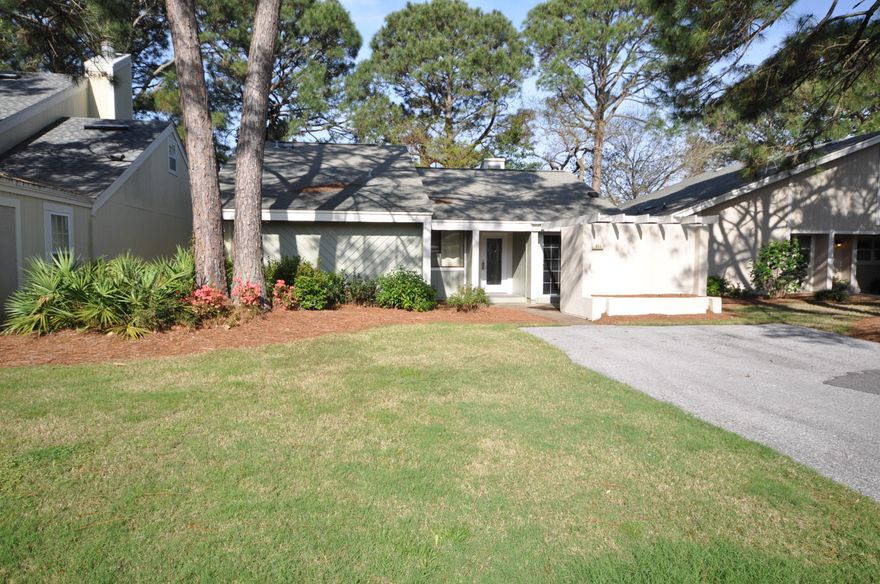 A-rated, updated home furnished with new elegant, modern furniture & dcor. Additional updates include new HVAC system, travertine flooring in kitchen, living and baths, stainless steel appliances,Ne new cabinets & vanities, and flat screen TV's in each room. Enjoy the Sandestin Living Lifestyle relaxing on the large screened patio overlooking the 1st fairway of the Links Golf Course. There's also a semi-covered front courtyard that could be used as golf cart parking or enclosed for additional storage or living space. This home is ideal for a permanent residence, rental property or your personal vacation getaway. As an added bonus and to introduce the new owners to the Sandestin lifestyls. New Hot water heater was install 5/1/17.Painting exterior will start in Aug. and has already paid