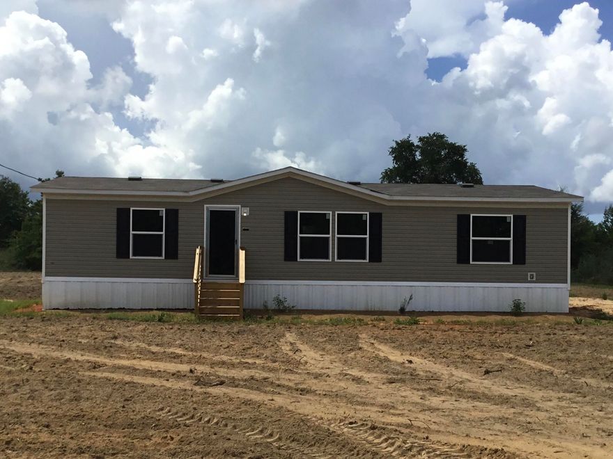 BRAND NEW 2022 HOME!! This 3 BR 2 BA Clayton Home just hit the market and is completely set up and MOVE IN READY! It sits on 1.41 acres of land,and has plenty of peace and quiet and privacy. It has all new appliances including  stove, refrigerator,and  dishwasher. It also has a new deep well and septic system. Easy commute to Eglin Air Force base via Hwy 285 or Crestview and DeFuniak via Hwy 90. Vacant easy show and never occupied!