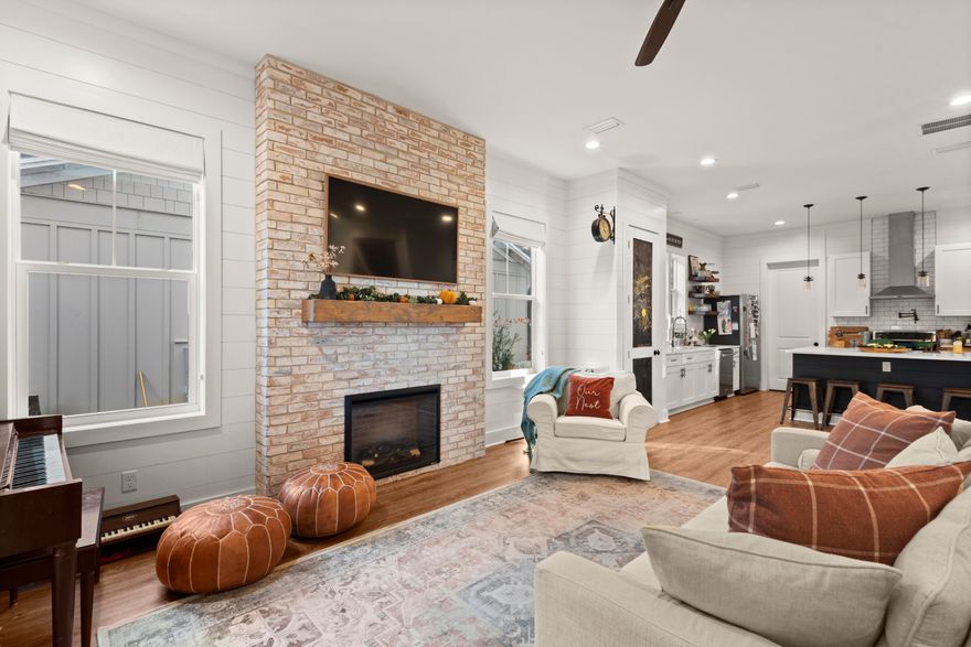 This home is in one of the best neighborhoods in Point Washington, Grayton Bayou. It will give you that old Florida feel when you walk this bay front community. Very inviting and friendly. This home has beautiful mature Oak trees with spanish moss lining the streets. Relax on the front porch with a gentle breeze coming off the Bay. The colors reflecting off the Bay at Sunset are breathtaking. The sounds of crickets as nightfalls gives you a peaceful feeling of serenity letting you know you are home. The home is beautifully appointed inside and very well built. Current owners love to cook so very nice kitchen with big quartz Island and 2 sinks. Double oven and large pantry with built in shelves. :Lots of windows for plenty of natural light. Back porch is made for entertaining along with....