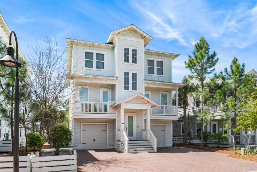 Welcome to the largest and only available Key Largo plan available in the desirable community of Prominence, South of 30A. Built in 2017. This coastal elegant home boasts 4,243 sqft showcasing 6 bedrooms, 6 bathrooms, 2 car garage, multiple covered decks, and a custom oversized driveway. The kitchen features custom white cabinetry, with soft closed doors, under the cabinet lighting, stainless steel appliances, quartz countertops, an expanded walk-in pantry, a large island, and stainless steel sink. This home is grandfathered in for a private pool in the backyard. Exceptional craftsmanship and finishes can be seen throughout the house including crown moulding, shiplap, 8 ft doors, 10 ft ceilings, hurricane impact doors, hurricane impact windows, and tankless water heaters. Never been rented and offered fully furnished. A private elevator opens to all 3 floors for easy accessibility. Strong rental potential 100,000-200,000 per year. HOA includes landscaping, beach shuttle, security, resort style pools and bbq area, and gym. A short stroll over to The Big Chill 30A, where you'll find a variety of entertainment, restaurants, shops, and more. This home is one of a kind and won't last long.