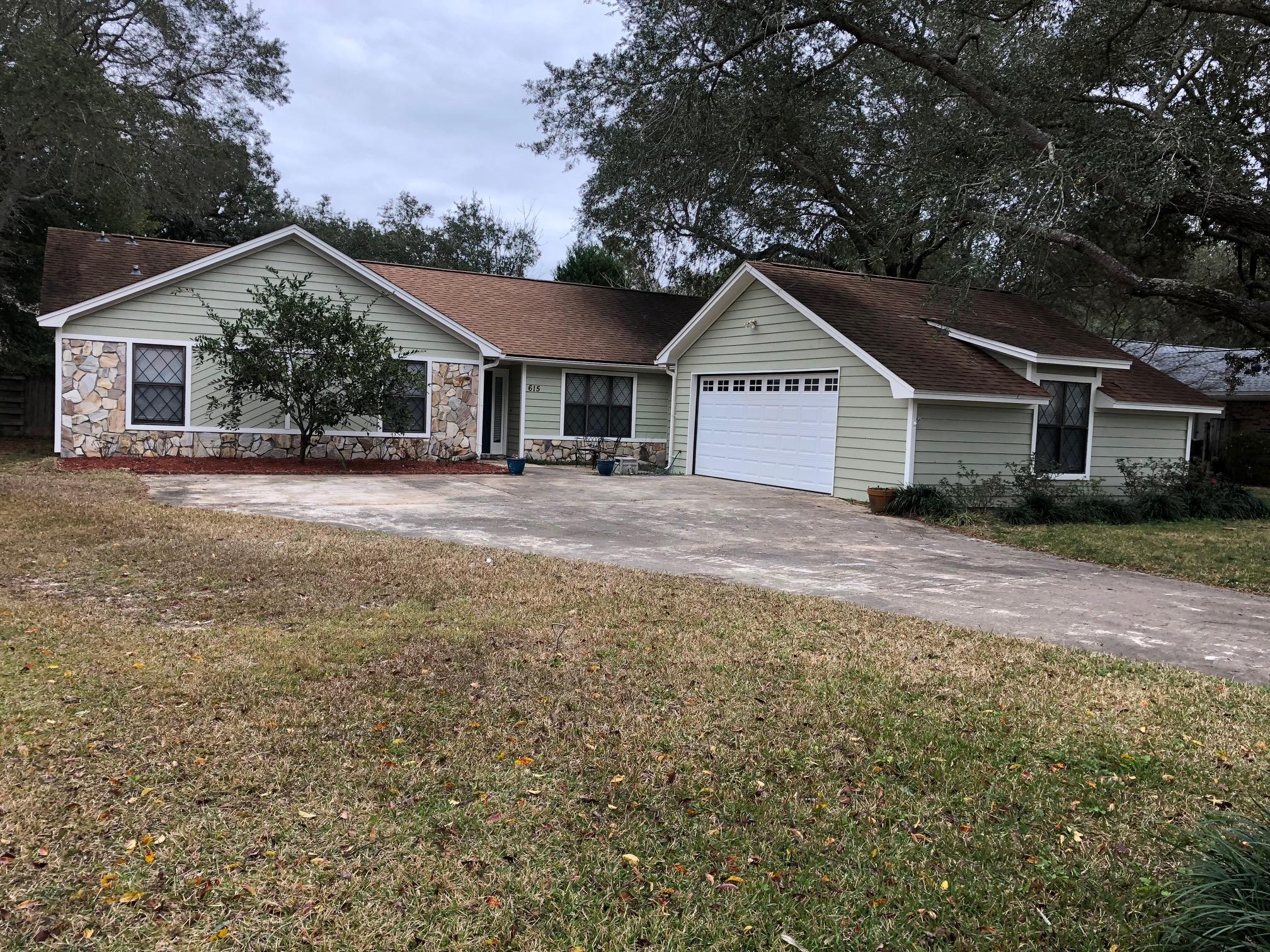 Comfortable. Affordable. Family Home. Tucked away on a large lot in a quiet cul de sac neighborhood in the residential resort community of Bluewater Bay is a house to make your home. Built in 1983, but thoughtfully and professionally updated by previous owners for ease of living and a contemporary feel. Newer dishwasher, range, water heater 2018. Roomy master bedroom has plenty of floor space for reading or office nook. French doors in living area open to outdoor space bringing the outdoors inside. The fully privacy fenced back yard is an enjoyable space for play and relaxation. An oversized garage with a side door leading to the side yard with a gate which is a perfect spot for a garden, boat storage ,shed or workshop.Semi-private amenities (for a fee) are at your back door:
