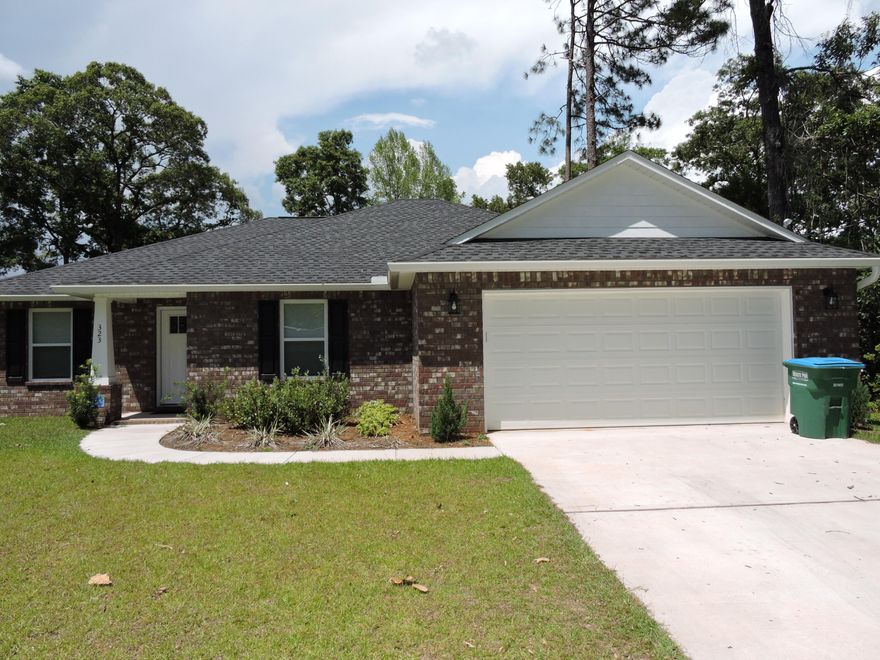 Available NOW! This 4 bedroom/2bath/2 car garage built in 2022 and situated on a flat lot within walking distance to Bob Sikes Elementary and close to shopping.  The home features LVP flooring throughout and cathedral ceilings in the spacious family room with access to a covered rear porch to enjoy your morning coffee.  The galley style kitchen features soft close cabinetry, granite countertops, stainless steel appliance package. The master suite features double vanities with granite tops, separate walk shower and garden tub and a walk in closet.  The additional bedroom are nice sized with ample closet space.  There is also a flex/offce/4th bedroom to the right of the entrance.  Call today for a private showing. Will show on nights/weekends.