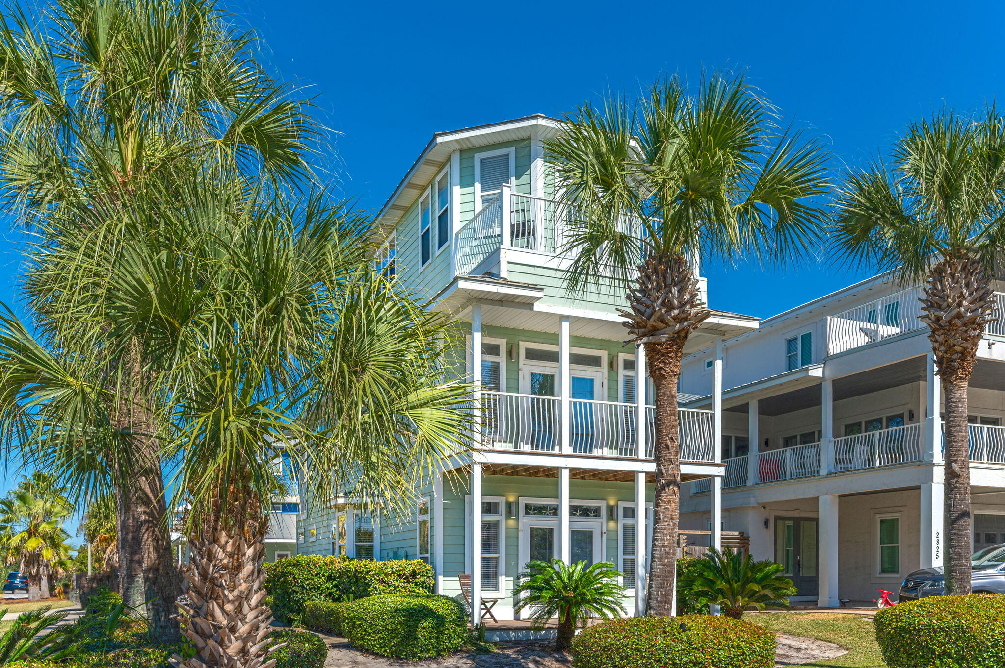 The locally renowned '' CRYSTAL TOWER by the SEA'' is located directly across the street from multiple beach access areas on what is considered the finest block of homes in all of Destin. It's a stunning towering 3-story 4 bedroom main home with 2 bedroom carriage house with the pool deck separating the two. The entire home has been fully re-furnished in early 2021 and stunningly decorated, along with a Mediterranean upscale pool setting. The home offers solid surface flooring, multiple living areas & balconies from all bedrooms, a stunning private pool deck with plenty of seating, & Gulf Views from the 3rd floor perch considered to be one of the Highest Perches in all of Destin to overlooking the most stunning sunsets imaginable!