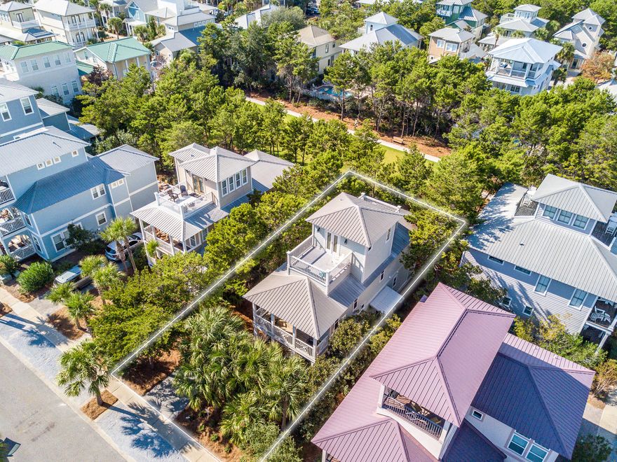 This is a beautiful 4 bed 4 bath home located right between Rosemary Beach and ALYS Beach. It is just steps from the town center of Seacrest. The community tram will take you right to the beach or you can walk/bike to one of the best pools on 30A.This home is a great rental property or family home. The downstairs holds an open kitchen and living area with a fireplace as well as guest bedroom and bath. The second floor has the master bedroom and an additional bedroom. The third floor has a bonus room currently with two extra beds. There are also two rooftop porches on the third floor to take in the views of the beachside neighborhood. Right outside the back of the house is a large park for the kids to play in.Check out the neighborhood or feel the sea breeze from any of the SIX porche