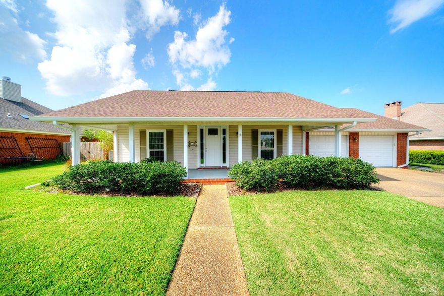 Centrally located 4 bed, 2 bath home with an office in the peaceful Forest Park neighborhood. This home greets you with a well-manicured landscape, a covered front porch and a welcoming foyer. The large foyer leads to the office, formal dining room and the main living area of the home. The open living room, dining area and kitchen floor plan offers a grand space to host family and friends without missing a beat. The living room features a brick fireplace, vaulted ceilings and built-in storage. The kitchen is equipped with plenty of counter space and cabinets, white appliances and a breakfast bar. Off the main living area is a large den, perfect for unwinding and relaxing. This home features a split bedroom floor plan with the master suite