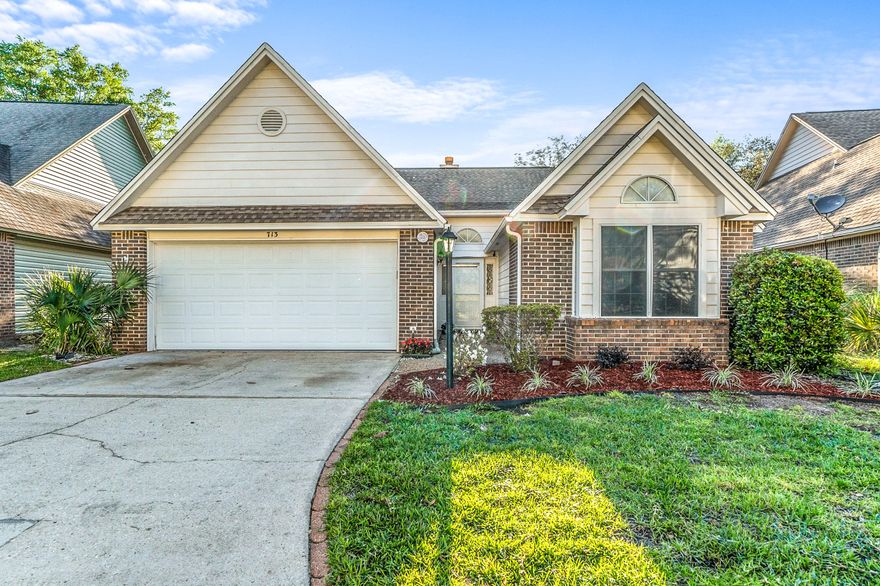 This well maintained updated home in the heart of Bluewater Bay is a must see. Open floor plan with soaring ceilings makes this home perfect for entertaining. Gorgeous bamboo wood floors in the living area and in the bedrooms. New tile floors in the bathrooms.The large kitchen provides lots of counter space with a bar for seating plus stainless steel appliances. There is a heated and cooled Florida Room off the back of the house. The backyard a very spacious for this neighborhood and has a large concrete patio for relaxing or grilling. Within walking distance to the tennis center, pool and golf club which can be joined for an additional fee. Conveniently located to Destin beaches, Eglin AFB, Duke Field and 7th Group. Come check out this beautiful home today!