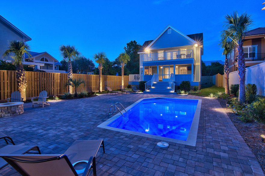 This 7 bedroom coastal cottage home located across the street from the beach with Gulf views has a  large enclosed courtyard with pool and an abundance of outdoor living space making this a great investment opportunity or great second home. This house has been completely renovated  since the owner bought the home, Over 140k of gross income for 2021 provides a solid ROI. Main house has 4 bedrooms with the guest house having 3 bedrooms. One of only a few lots on Scenic 98 that has 200 feet of depth versus 100, provides a tranquil setting for the proximity......Beach access is across the street and a short distance to the Crab Trap to enjoy a beverage and watch the sunset.