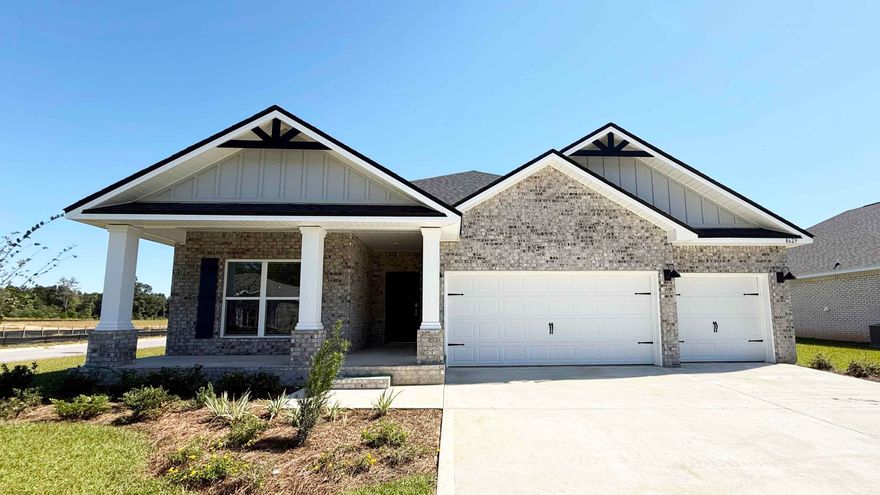 Welcome to PLANTATION WOODS, conveniently located in East Milton. The Destin plan is an upscale 4 bed, 3 bath home with a '3 car garage'. This one-story well-designed home features a highly desirable open concept plan, with a spacious great room and dining space that flows into the kitchen and breakfast area. Two bedrooms at the front of the home are connected by a full bathroom, while Bedroom one is located on the back of the home for a private slit bedroom floorplan. The fourth bedroom next to the kitchen can serve as an optional den or office, providing extra space for work or for play. This home includes the ''Smart Home'', connect package that provides several convenient Smart Devices you will enjoy. Fabric Hurricane window and door protection is also included. Fabulous curb appeal.