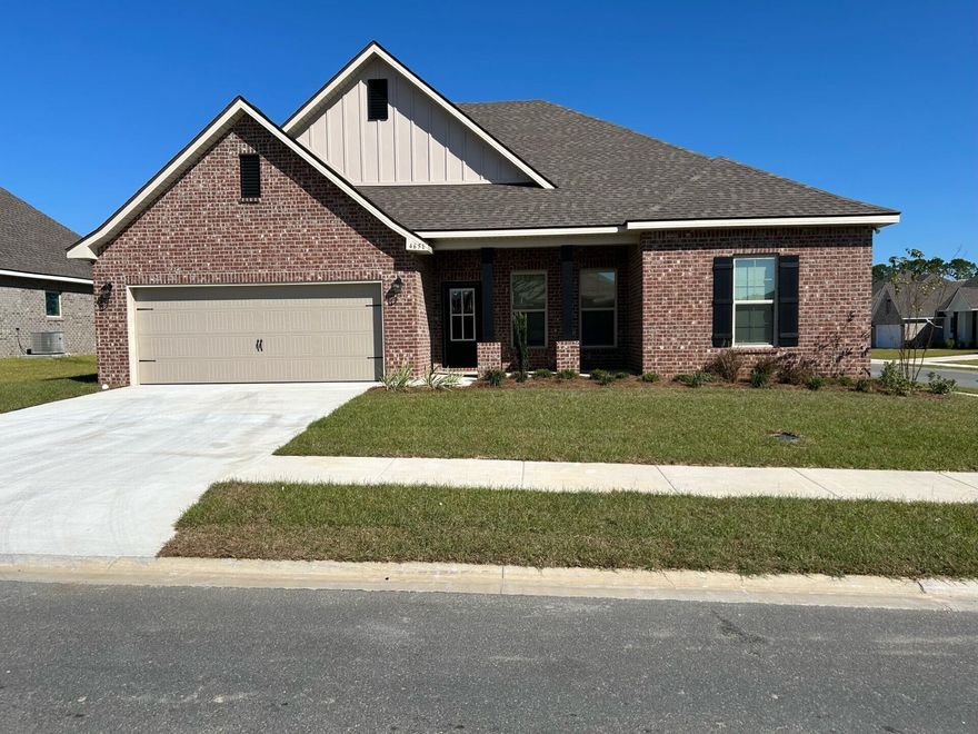 Located on a corner lot the COMSTOCK III H in Patriot Ridge community offers a 4 bedroom, 2 full bathroom, open and split design. Upgrades added (list attached).Features: double vanity, garden tub, separate shower, and walk-in closet in master bath, kitchen island, walk-in pantry, boot bench in mudroom, covered front porch and rear patio, recessed lighting, crown molding, ceiling fans in living and master, framed mirrors in baths, smart connect Wi-Fi thermostat, smoke and carbon monoxide detectors, landscaping, architectural 30-year shingles, flood lights, and more!Energy Efficient Features: water heater, kitchen appliance package with a electric range, and more! Energy Star Partner.