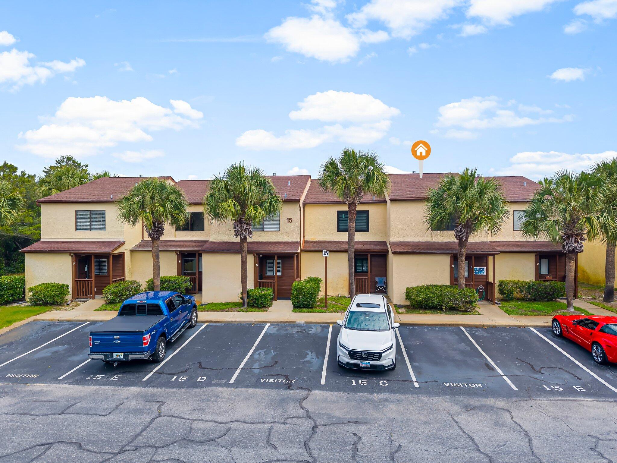 Welcome to your coastal escape in the highly desirable west end of Panama City Beach! This charming 2-bedroom, 2-bathroom condo in Beachwalk Resort has been tastefully updated and is move-in ready. Featuring new countertops and flooring (2021), a brand new HVAC system (2023), and a freshly painted interior with a new roof, this home offers both comfort and peace of mind. Upstairs, the spacious master suite includes its own private balcony--perfect for enjoying your morning coffee or the coastal breeze. Beachwalk Resort amenities include a community pool, shuffleboard, and easy access to the white sand beaches just minutes away. Whether you're looking for a vacation getaway, rental investment, or full-time residence, this condo delivers the best of beachside living in one of the most sought -after areas of PCB. Don't miss your chance to own a piece of paradise on the West End!