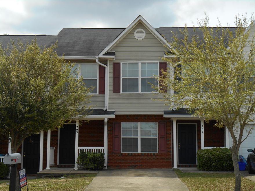 Great location South of Hwy 90 -- Nice townhouse with new tile floors and recently painted and lawn maintenance is included. The kitchen is open to the living room and overlooks the back patio. Kitchen has a side by side refrigerator. Bonus office/den/playroom downstairs versus a garage and a 1/2 bath Powder room so guests don't have to go upstairs. This unit has a LARGE backyard & overlooks the ''Nature area'' for additional privacy & enjoyment. Upstairs you will find 2 nice sized guest rooms, full guest bath, large master bedroom suite with walk-in closet and master bath. There is a washer & dryer upstairs for ease & convenience, no more taking your laundry up & down! Centrally located near Lowes, Walmart, 7th SF base, Eglin Air Force Base, hospital, shopping and restaurants. Call now.
