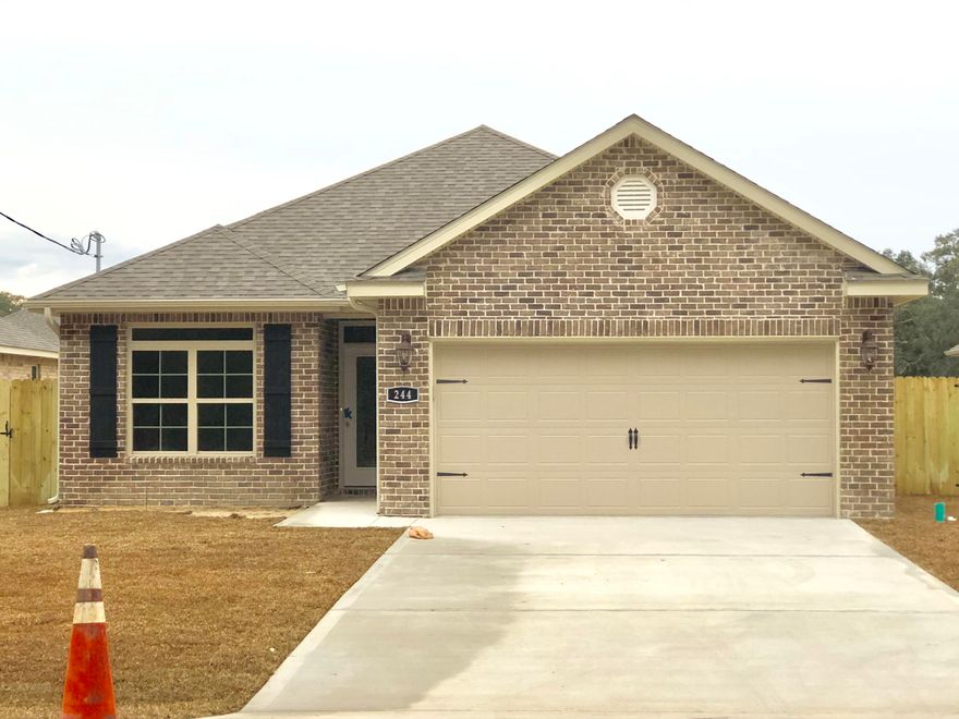 Welcome to Credence Crossing. A NEW 12 lot subdivision featuring homes built by a hometown builder with an impeccable reputation and has won many parade of homes awards. This home is minutes away from the white sandy beaches, the airforce bases, shopping, restaurants, and excellent schools. As you enter this beautiful 3 bedroom 2 bath home you will love the spacious living room that offers plenty of room for entertaining. Beautiful kitchen cabinetry with granite countertops. The master bedroom offers tray ceilings with crown molding, master bath offers an garden tub with separate shower and double sink vanity. This master has an spacious walkin closet. Make this beautiful home yours today. Buyer to verify all areas of importance including, but not limited to lot size, room dimensions.