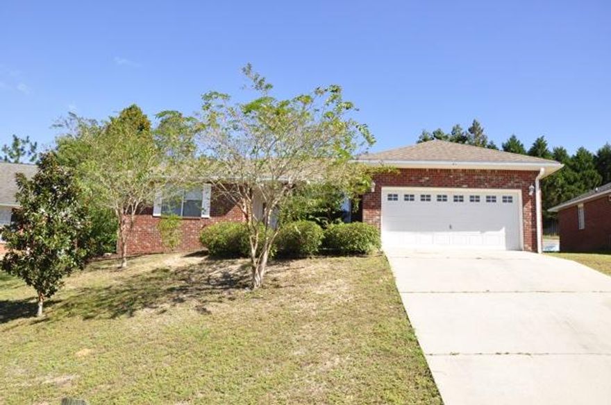 REO. Great 4-bedroom, 2-bathroom home in a fabulous location! Stepping into this home, you are greeted with a large open living area complete with a dining room to your right and large living room in front of you. The living room features a cathedral ceiling and a fireplace that will be perfect to warm up next to on those colder evenings. Kitchen includes a convenient eat-in area, perfect for those times you don't feel like using the formal dining room. Enjoy privacy in the master bedroom and ensuite thanks to the split bedroom floorplan. Home is situated in a quiet cul-de-sac so there is minimal traffic and is close to I-10. Being sold AS IS.