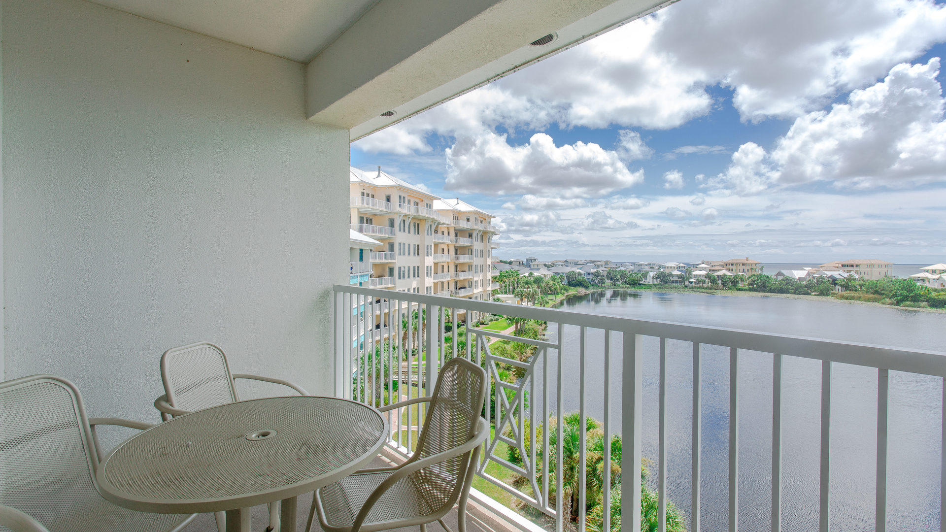 Wonderful location at Carillon Beach Inn. With Lake Powell and the Gulf of Mexico at your fingertips. This 5th floor unit has wonderful views of 12 acre Carillon Lake. You are perfectly located on the West End of Panama City Beach, with Rosemary Beach and 30A only 2 miles to the West. Pier Park is only 4 miles to the East. Shopping and dining and events right at your doorstep. Most important is the exceptional, pristine, long beach at Carillon. Market Street has a distinctive Old World feel made for strolling in the evening under the stars. Fully Furnished