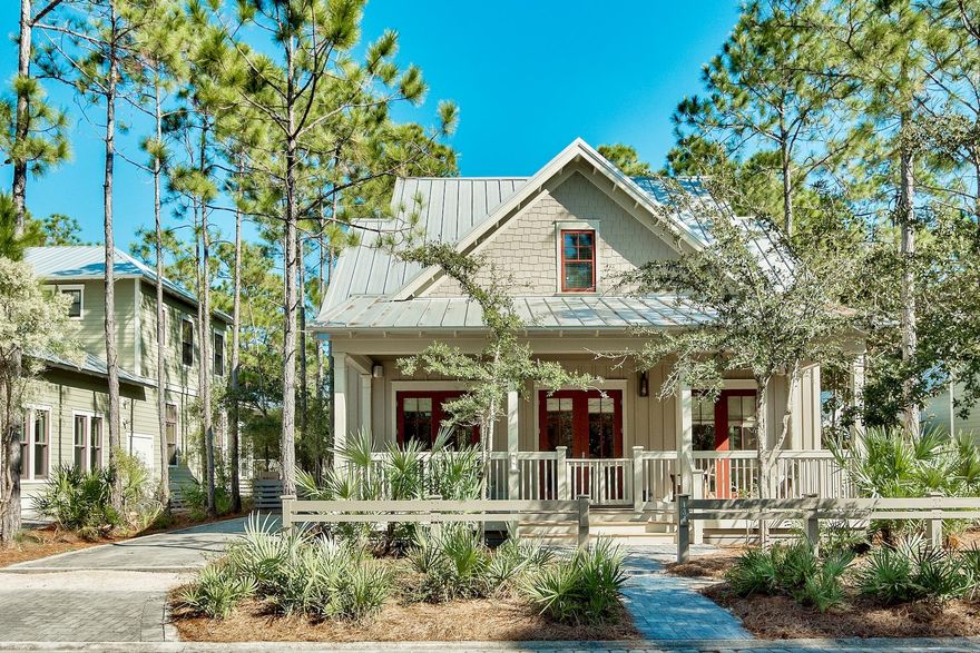 This amazing four-bedroom, three-and-a-half-bathroom home - with two masters - is for sale in Phase 2 of WaterColor and being sold furnished. A wide front porch greets you as you walk up to the home. Hardwood floors run throughout the living areas and bedrooms. There is a first floor master bedroom as well. The living, dining and kitchen are open and great for entertaining or family get togethers. The kitchen has a big farm sink, granite countertops, white cabinets and stainless appliances. The gas range will be ideal for cooking family dinners. The screened back porch will be a great spot to enjoy a cocktail and the additional paver patio has more space to grill or enjoy the outdoors. Upstairs are three more bedrooms including the spacious 2nd master suite with plenty of closet space.