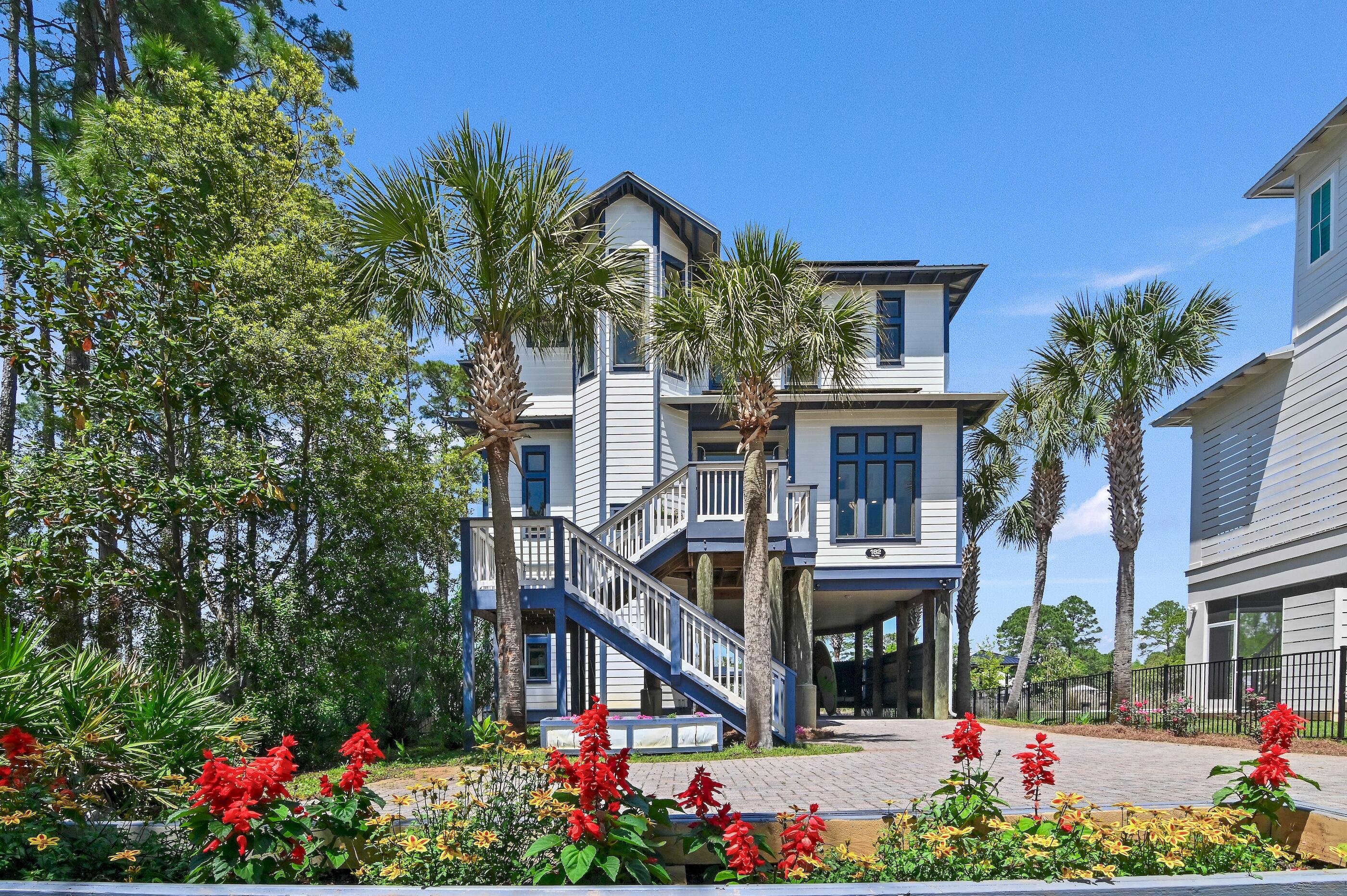 Welcome to 182 My Way. The owners spared no expense remodeling it 'their way.' It is the nicest home for sale on the Bayous in Santa Rosa Beach. It is close to shopping, dining, the fire department and the hospital. Deepwater Buck Bayou leads out the Choctawhatchee Bay and under the Destin Bridge to the Gulf of America. You can fish in the bay or the Gulf or just take a cruise and enjoy the day. The boat house now houses a 27.5 Grady White fishing and pleasure boat. There are solar panels on the boat house which make for a small electric payment. Four sets of stairs enter the home for your convenience from the front, the side, the back and the office. Downstairs is a heated and cooled storage room used for a spare bedroom and workshop. More description is on the photos.