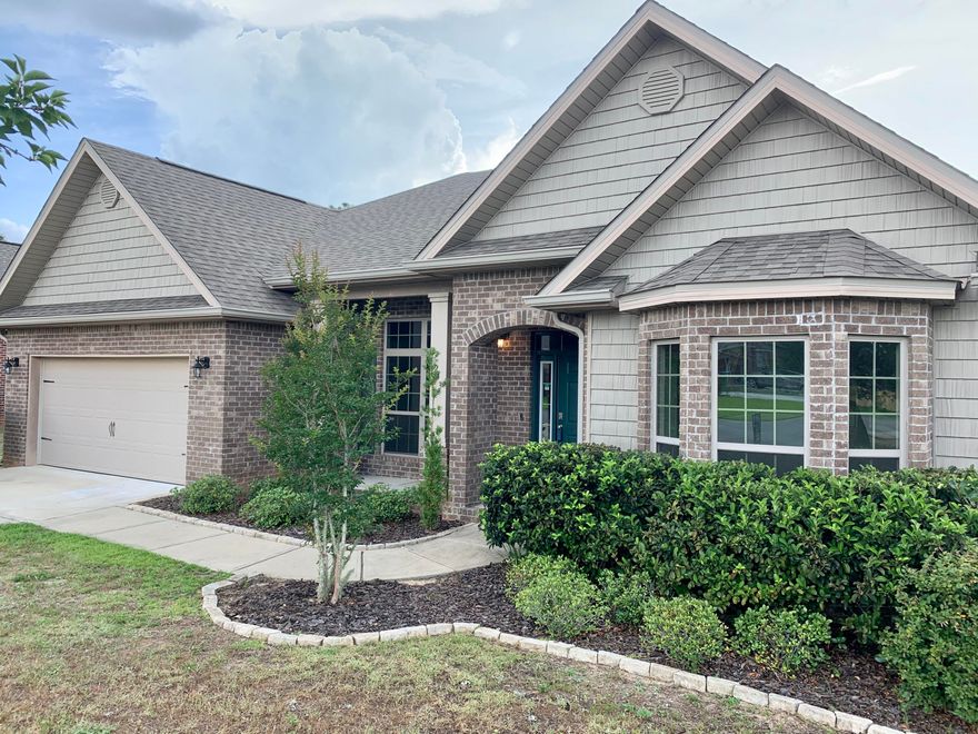 Move-in ready! 3 bedroom, 2 bathroom home with 2-car garage in established Liberty Oaks subdivision, just minutes to downtown Crestview and a short drive to Duke Field and Eglin AFB. Enjoy a spacious livingroom with double tray ceiling, a formal dining room, a bonus room/office and a spacious master suite with walk-in closet, sitting area, tray ceiling and a master bath with dual vanity, garden tub and separate shower. The kitchen is equipped with stainless appliances, breakfast bar and granite counter tops. Sitting on a quarter acre lot, there's plenty of curb appeal and a fully fenced backyard with view of the lake from the back deck. Must see to appreciate! Information believed to be accurate but Buyer to verify all.