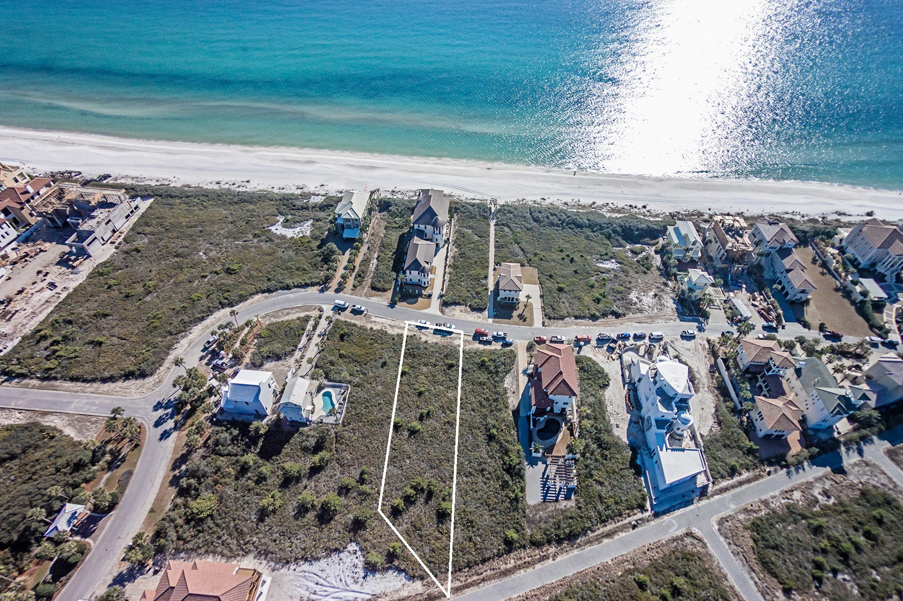 One tier from the gulf in the sought after community of Paradise By The Sea, primely located immediately adjacent to Alys Beach and just west of Rosemary Beach and noted for its high level of privacy and exclusivity. This estate-sized homesite, sitting one back from the gulf-front, will accommodate a primary residence, carriage house and a private pool and convey gulf views. With just 51 homesites, all large, estate-sized properties that have defined the community, Paradise By The Sea shares more than 1,700 feet of deeded private beach frontage. No build-out requirement and low assessment fees. An exceptional opportunity for a discriminating buyer.