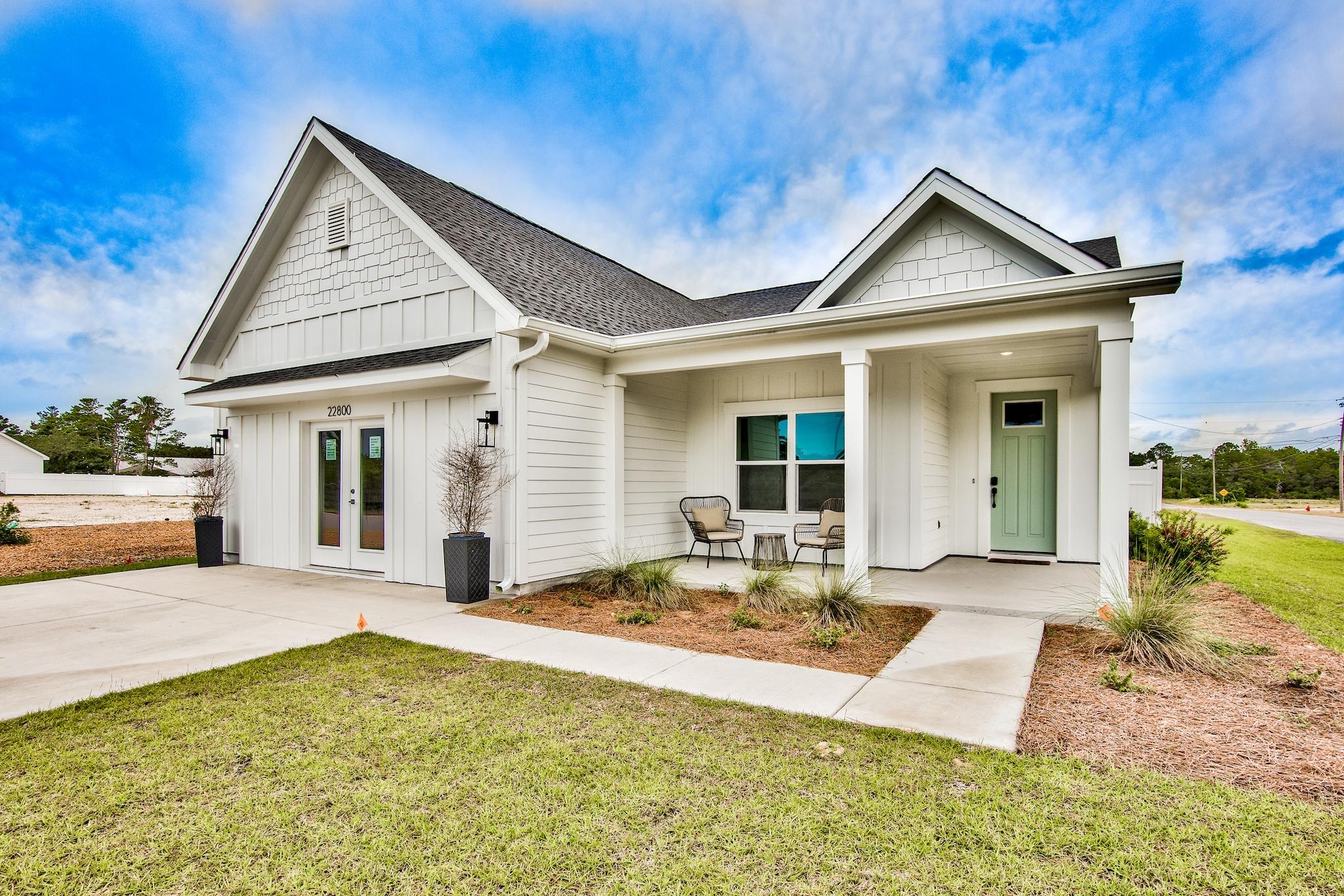 Enjoy the Inlet Beach lifestyle for a fraction of the price! The Preserve at Lake Powell is a coastal community located on the west end of Panama City Beach. We have 40 new lot/home packages to choose from and 4 floor plans. This premier development is only a short drive to the largest public beach access in Walton County, the public boat launch at Lake Powell Park, 30 Avenue for shopping & entertainment, Camp Helen State Park, and Rosemary or Alys Beach. Coastal style homes featuring quality materials, bold features, and versatile design are the centerpiece of this serene residential retreat. This Grouper floor plan features 4 bedrooms (option for a fourth bedroom & full bath in lieu of a study & half bath), 3 baths, 2,015 sq ft, 2-car garage, and 2 covered porches.