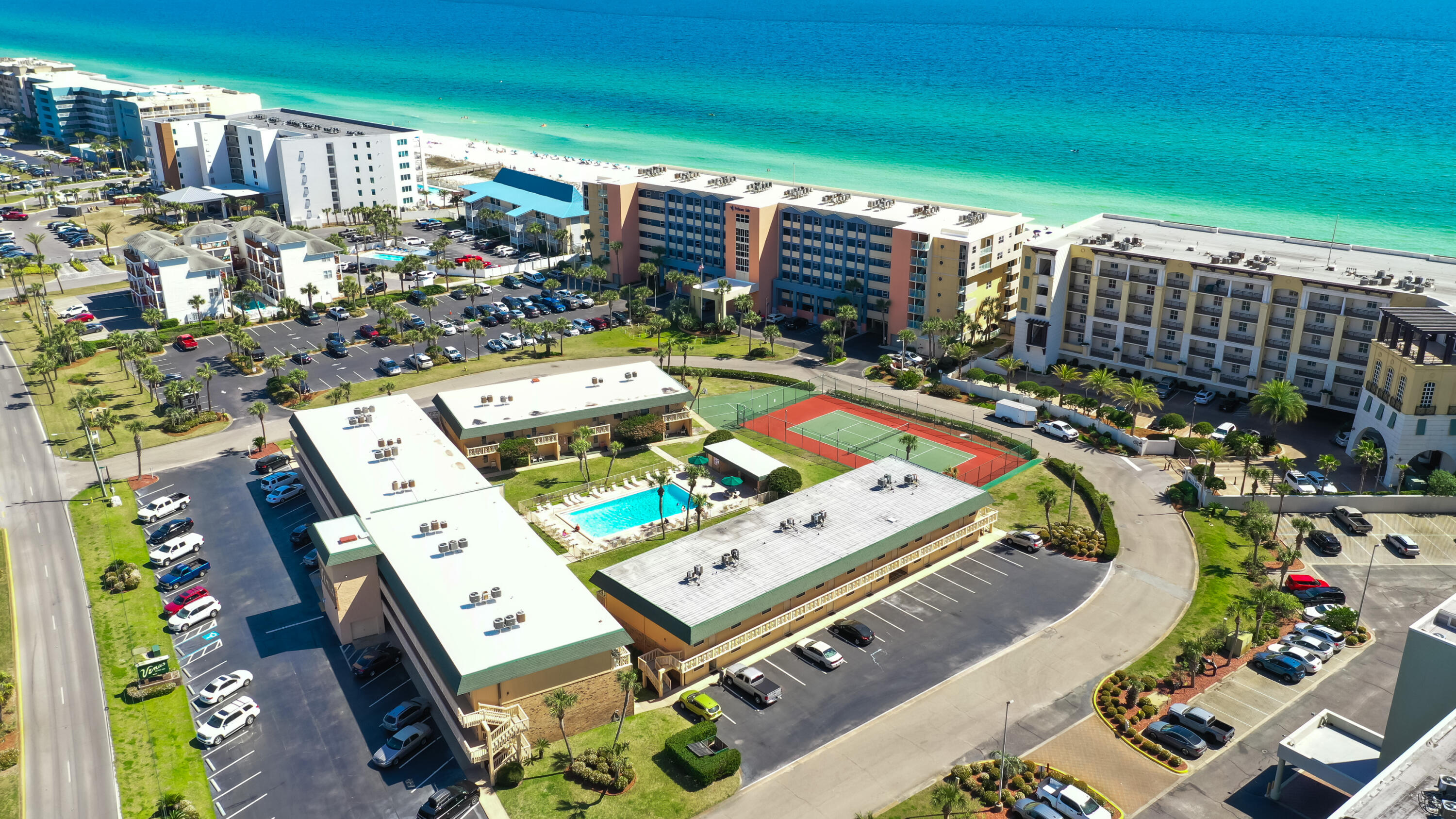 Only at Venus can you get this vacation rental, GROUND FLOOR unit just steps away from the pool, tennis court, basketball court, and the Gulf of Mexico for less than $200,000! This unit is fully furnished and rental ready!