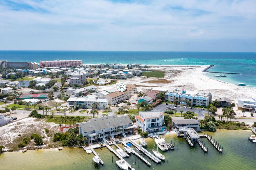 Unbelievable location on beautiful Holiday Isle. Completely renovated this 2 bedroom / 2 bathroom condo is freshly painted with new floors, countertops and lighting fixtures. 108 Gulf Winds Court also comes with a coveted garage, large enough for 2 cars tandem. Nautical way is a 9 unit condominium complex walking distance to the Destin Jetty East Beaches and Noriega Point. Looking for the hustle and bustle of the Destin harbor just jump on the Noriega Point water taxi to easily access live music, restaurants, shopping and water sports. This condo is a rare gem on holiday isle and won't last long. Short-term rentals allowed.