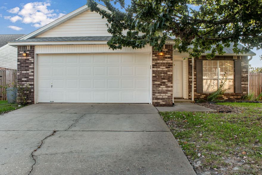 This 3BR/2BA corner lot rental home is one of the best values in Fort Walton Beach and is awaiting your personal touch!The living room is open and inviting. The kitchen is adjacent to a cozy breakfast nook that overlooks the well-kept back yard through sliding glass doors. It also makes it super easy to keep an eye on the kids or fur babies while they play.Hard floors in the kitchen and bathrooms give you peace of mind in those areas where spills are most likely to happen. The laundry room is also already equipped with a set of washer and dryer for your convenience.The master bath boasts a double vanity and a garden tub, and the bedrooms are conveniently tucked away on one side of the house away from the living areaEnjoy outdoor living with an open patio and fenced in back yard fo