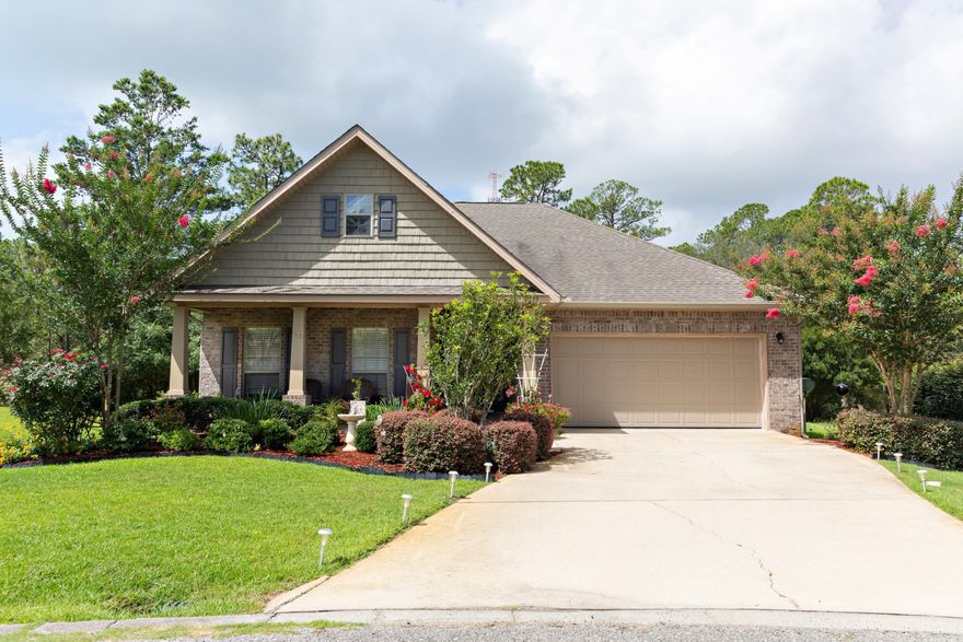 Vibrant landscaping, Southern style porch, open floorplan - this impeccably kept 3 bedroom Bonaventure is situated on a large lot in Peach Creek.  Enjoy outdoor living with a lush zoysia lawn, a butterfly garden, and screened in porch.  The dining room, kitchen, and living area open up from the foyer as you enter the home.  An oversized Owners suite  is on the opposite side of the house from the split bedrooms.  It's no secret that the Bonaventure is one of DR Horton's most sought after floorplans, and after you see the layout, you'll understand why.