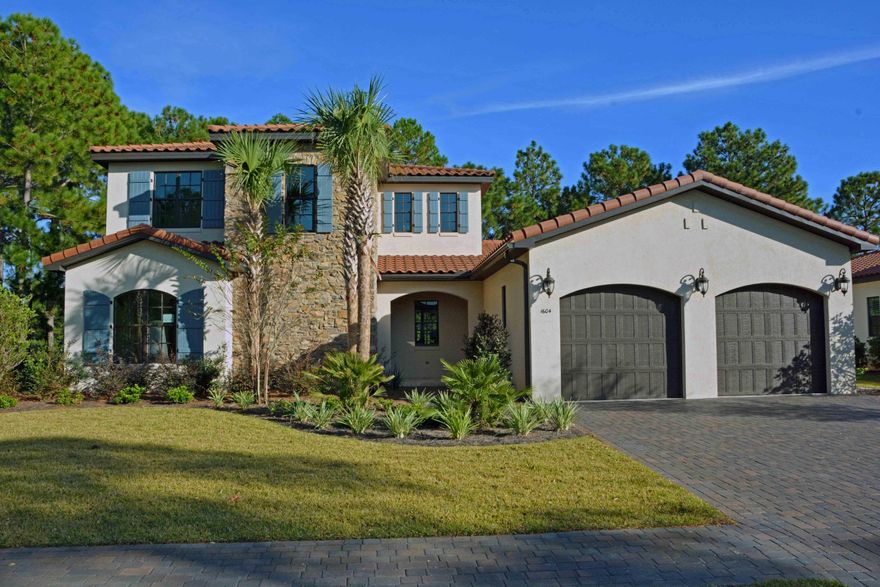 This new home being built by Huff Development,one of the most prestigious builders in the area, is located on one of the most desirable lots in the highly sought after neighborhood of Genoa. The lot sits on the 5th fairway of the Raven Golf Course with wonderful views. It is a 4 bedroom 4 1/2 bath home with the master bedroom on the main level. There is an additional bedroom and bath on the main level with two guest rooms with their own private baths upstairs. There is also a media room or den upstairs. The basic finishes include travertine flooring in all areas other than bedrooms, granite countertops in the kitchen and bathrooms, 10'ceilings on the main level, GE Monogram appliances and insulated impact glass windows.