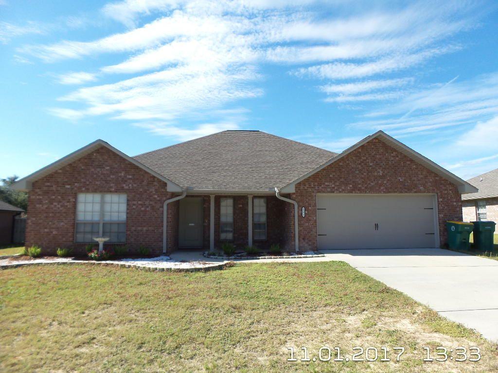 MOVE IN READY!! Fantastic 4/2 floor plan plus flex space is in the desirable Lee Farms with easy commute to bases, beaches, & shopping. Featuring ceramic wood tile, carpet in the bedrooms, wood pallet faux walls and ceiling accents. Open concept living with granite in the kitchen, breakfast bar, and eat in kitchen area. Family room and formal dining area that can be used as a flex space or work out space. Large bedrooms and bathrooms with custom paint. Covered back porch with privacy fenced back yard and yard building. Two car garage, mature landscaping, and large driveway. NO smoking. Pets will be allowed with $400 non-refundable pet fee and owner approval. NO CATS due to medical allergies.