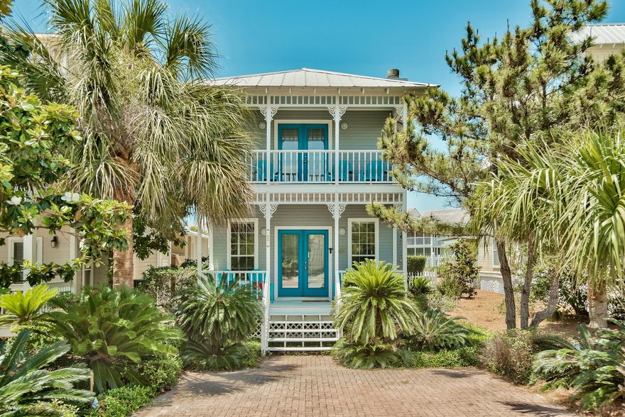 Deeded beach access is less than 100 yards from this pool side cottage! Ideally situated on Allen Loop Drive just steps to 30A's bike path and a covered pavilion along the trail to the beach. Gulf Place, the Vue & Santa Rosa Golf and Beach Club are a short stroll away. The 1st level with an open living and kitchen space provides a light and airy feeling throughout. The enormous master suite on the second level offers views of the pool! This cottage, one of 9 in Cottages of Dune Allen, boasts a classic Mathews Development cottage floor plan, and awaits your decorating and design touches. Offered fully furnished, and rental ready to go. Located in Flood Zone ''X'' meaning no flood insurance required ! Call today to see this beach cottage.