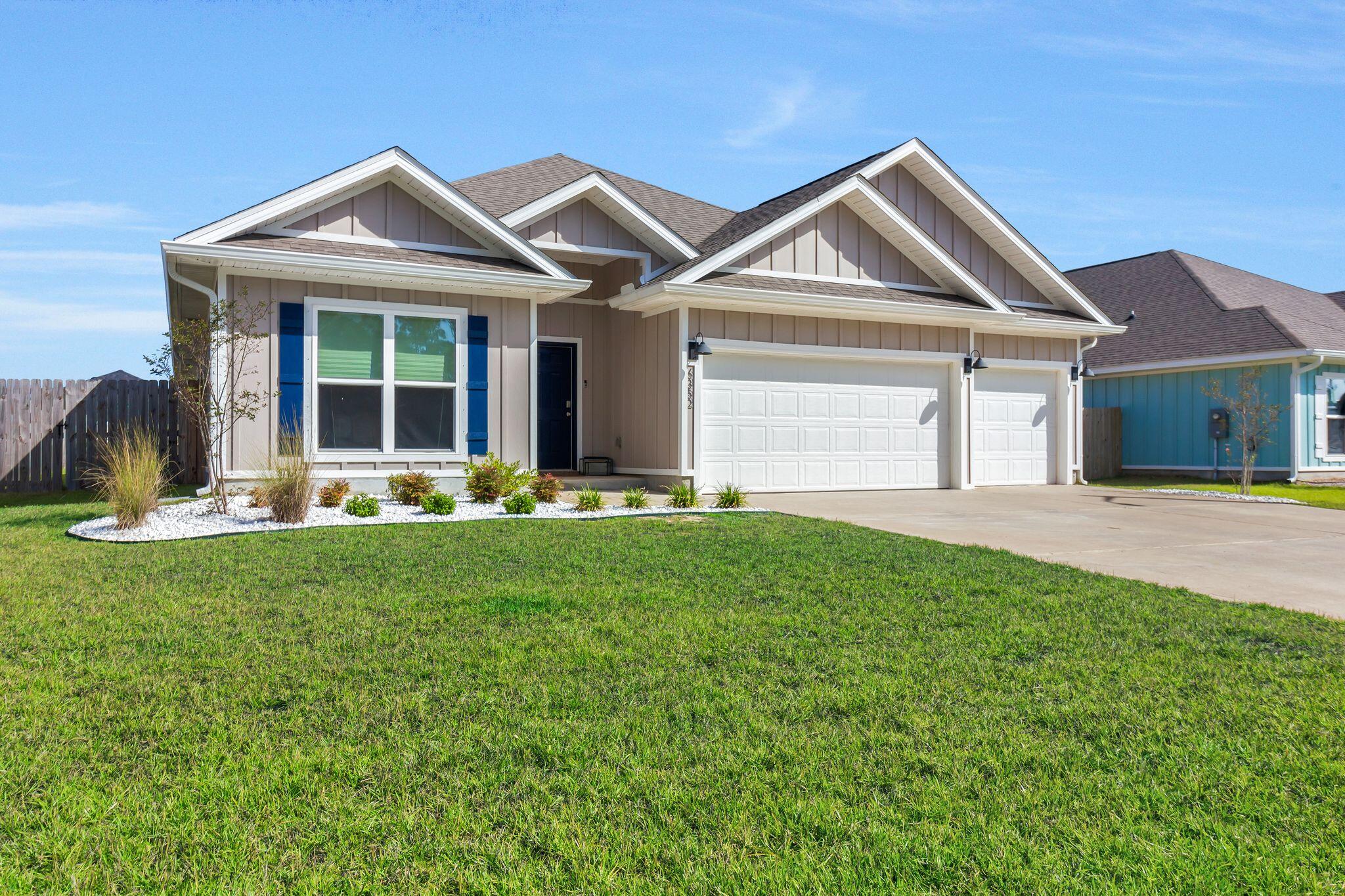 Welcome to this stunning 4-bedroom, 3-bathroom home located in the beautiful Gulf Breeze, FL. This property boasts a spacious, fully-equipped kitchen with a convenient island, perfect for those who love to cook and entertain. The home also features a large, fenced yard, providing a private outdoor space for relaxation or recreation. The covered patio is an ideal spot for enjoying the Florida weather all year round. The home also includes a generous 3-car garage, offering ample storage and parking space. As a bonus, residents will have access to a neighborhood pool, a perfect spot for cooling off during the hot summer months. This home truly offers a blend of comfort and convenience, making it a must-see property. Conveniently located and move-in ready, this house is a perfect place to call home. Don't miss your chance to see it! Schedule a showing today. Call 850-729-0399 View rental requirements or apply at www.RentwithBSR.com
No smoking or vaping. A dog may be allowed with some restrictions and a $400 non-refundable pet fee. FEES: $50 per adult 18+ application fee, Landlord Liability Policy (if proof of Renter's coverage is not provided) $15 mo, Pest Assurance pest control policy $20 mo.