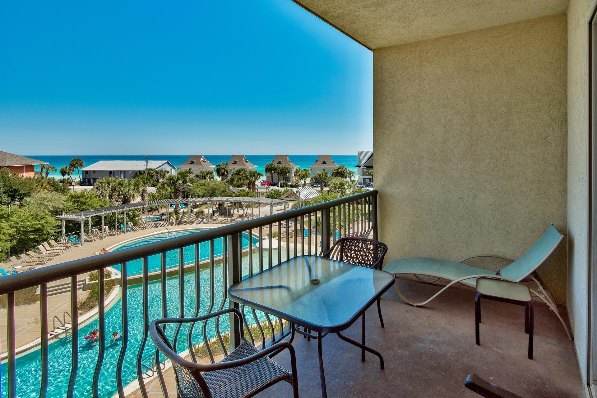 Owners and Guests at Beach Resort want to be on the 4th or 5th floor! This elegantly decorated 4th floor condo is turnkey, coming completely furnished with room to sleep seven. Come inside to be greeted with an open kitchen, dining, and living area looking out to the Gulf. The fully equipped kitchen provides the perfect spot for entertaining and making memories. Have your coffee on the over-sized balcony while you watch the sun rise over the Gulf. Retreat at night to your master bedroom with a private bathroom and an inviting king bed. The rest of your family or friends will love the bunk room with its own full bathroom. New HVAC in 2016. BONUS: 406 comes with a coveted private garage parking space with room for storage. Want a great investment? Potential to gross $30K+ in rental income.