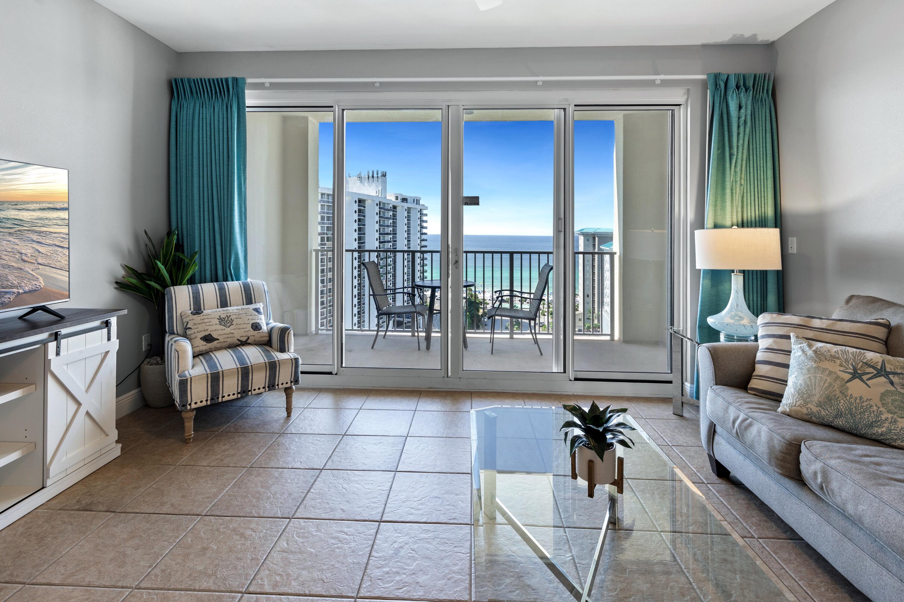 Gorgeous views of the Gulf of Mexico from this 1 bedroom 1.5 bath unit at the Seascape Resort in Miramar, Ariel Dunes I is one of the newest condos in Miramar Beach, located at Seascape Golf, Beach, and Tennis Resort. Ariel Dunes offers dining, tennis, fitness center, swimming pools, and 2000 Ft of gorgeous deeded beach access. Unit 1306 now features , NEW A/C, NEW WATER HEATER, COMPLETELY REMODELED BATHROOMS, NEW FLOORING, NEW STAINLESS APPLIANCES, NEW FURNITE & LIGHTING and will sleep up to 6 guests! Seascape resort is a gated and secured resort . This unit is being sold furnished. 2024 Revenue of $27,267 and 2025 Revenue of $28,843