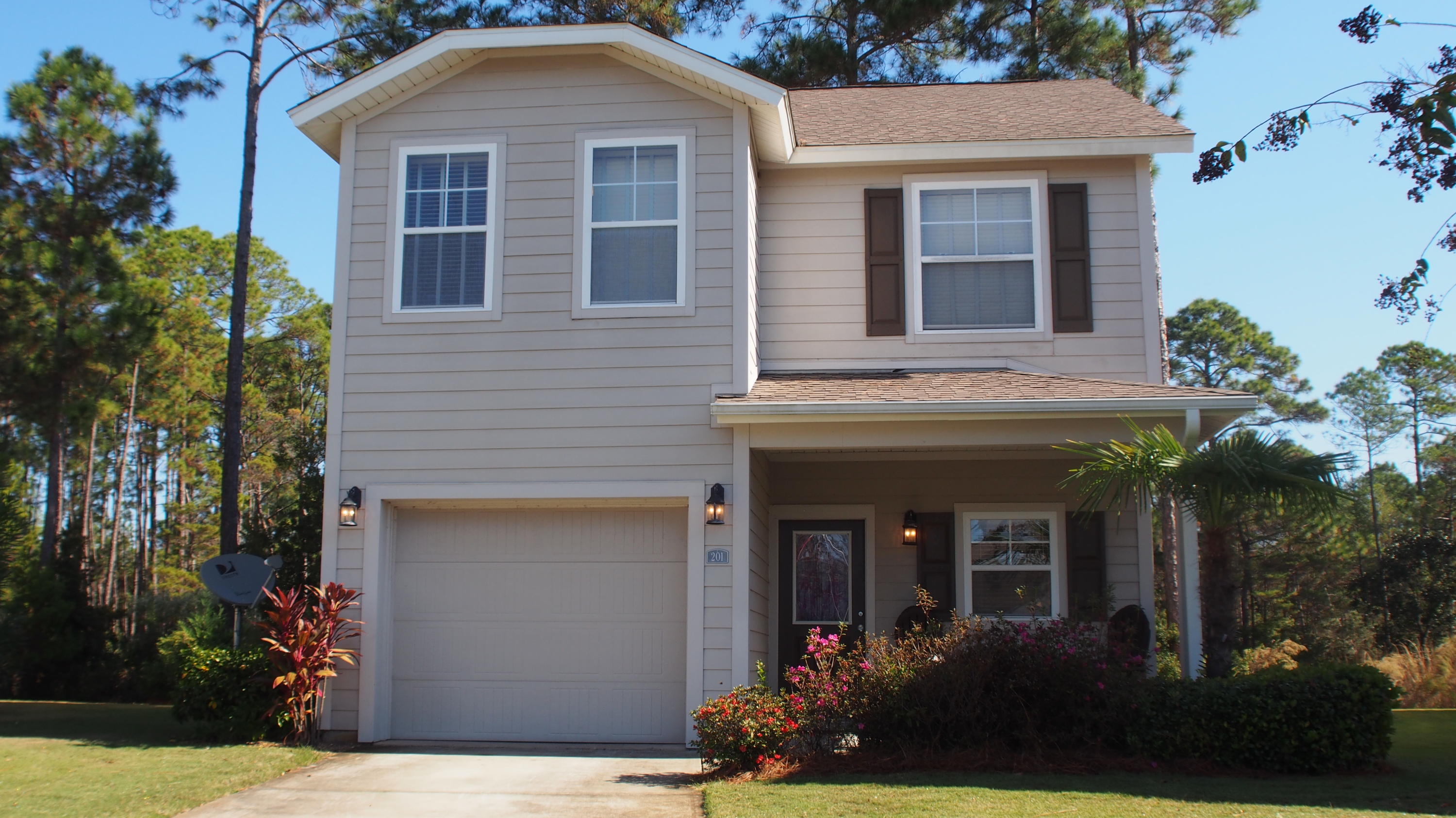 ***Short Sale*** What a deal - currently the only home available in the popular Plantation at Santa Rosa! This home includes all of your must have features open floorplan, granite countertops, garage, tile floors in LR/Kitchen/MBA, full-size laundry room and ample storage inside & out. You will not find a more private yard, backing up to common area/state forest, with forever nature views from your back patio and MBR. Master suite includes walk-in closet, vaulted ceilings, MBA has separate tub and shower, and double vanities. Excellent location across the street from community pool, and convenient to beaches, shopping, dining and Sacred Heart Hospital. Ideal primary residence or long-term rental investment (similar homes gross $18K+ annually). Call today for your private showing!