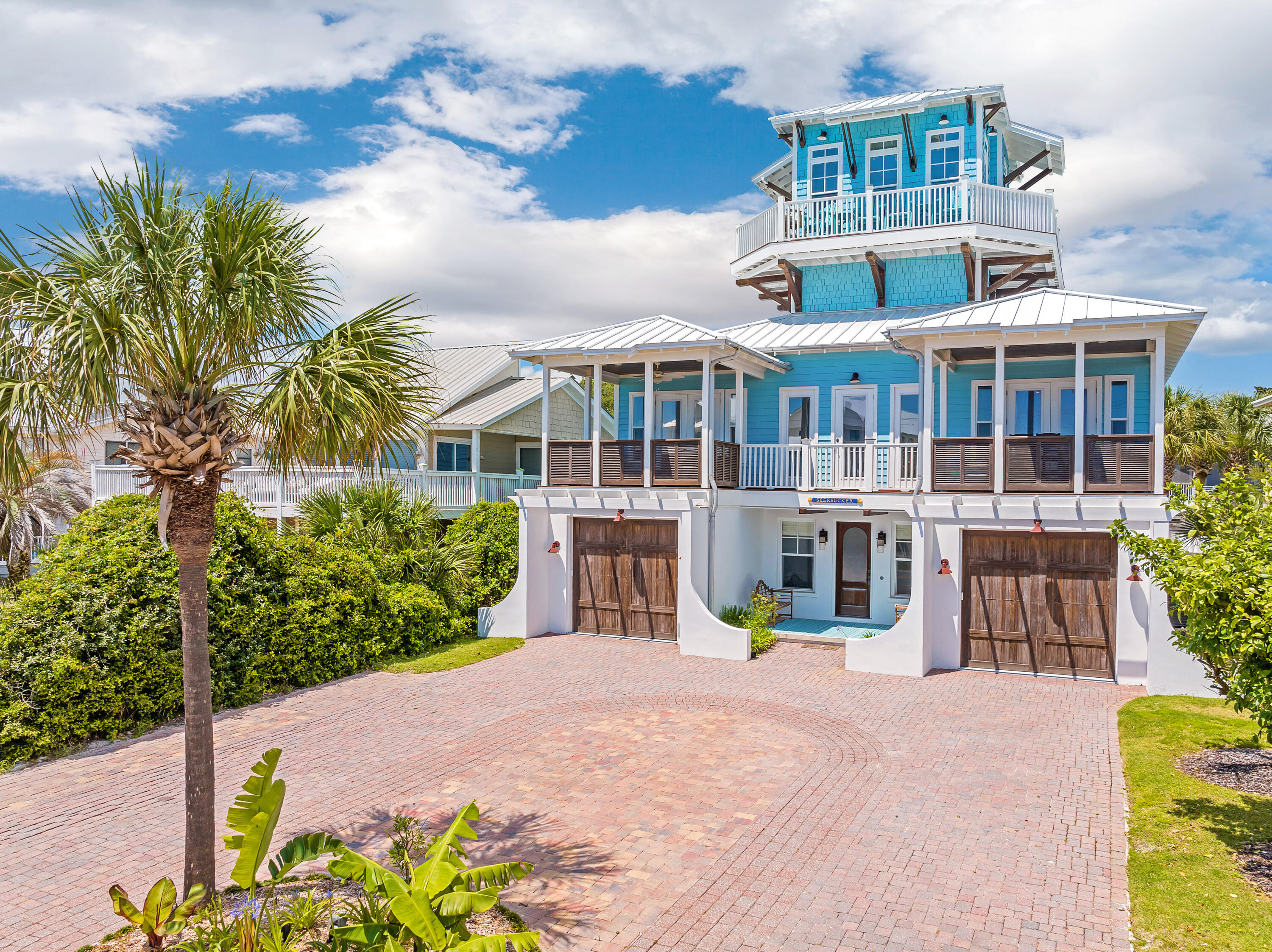 This ultimate luxury retreat on 30A is perfect for family fun, relaxation, sun-soaked afternoons & evening conversations! Located directly across the street from a public beach access, this exquisite property, freshly repainted & furnished with brand-new, elegant decor, offers the perfect blend of sophistication and comfort with multi levels of gulf views. The spacious decks provide the ideal spot to unwind & enjoy the coastal breeze, while the bright, open spaces inside create an airy & welcoming atmosphere. With an expanded driveway for ample parking, convenience is at your doorstep. Step outside to discover the newly completed pool & hot tub, offering a private oasis for relaxation and entertainment. This prime location is halfway between the Watersound Beach Club & Camp Creek with other nearby hot spots such as Alys Beach, Rosemary Beach, Seacrest Beach & the Big Chill.