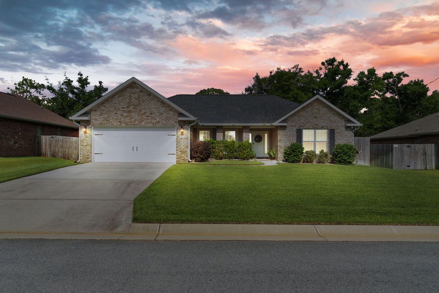 IT'S A WHITWORTH!! Located in HOLLEY HILLS subdivision...This contemporary design boast 10ft CEILINGS in the family room, SCREENED-IN LANAI, OPEN CONCEPT, GRANITE countertops in the kitchen with a spacious island with bar seating, LAWN IRRIGATION SYSTEM, and ONLY minutes away from EAST RIVER BOAT RAMP and Navarre Beach!! Home has smart features including home security system and keyless entry doors. This is a MUST SEE!! BUILDER UPGRADES... Ceiling fans in all bedrooms and dining room, obscure shower door in primary bath, can lights in kitchen/family room, under cabinet lighting in the kitchen, 12x10 concrete pad outside, & flood lights on outside exterior corners.