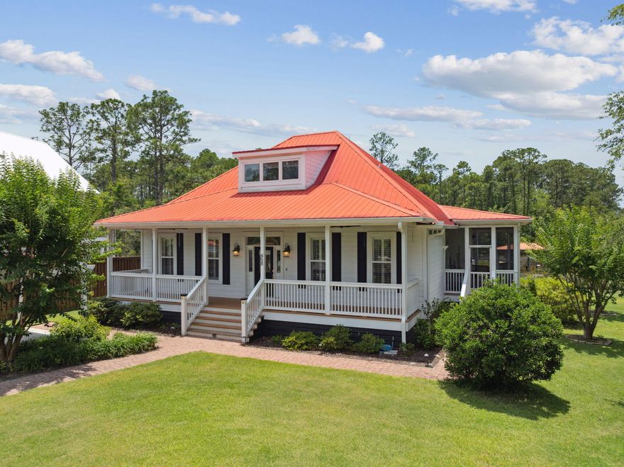 Coastal Bayou Front Retreat Inspired by Coastal Living's Dream Home, this custom-built Southern-style waterfront home is full of charm, character, and functionality. Located on picturesque Mallet Bayou, the property features sweeping wrap-around porches, a private boat lift, and direct water access--ideal for boating, fishing, paddle boarding and relaxing Florida-style.Enjoy peaceful mornings and vibrant sunsets from the expansive outdoor deck or your enclosed screen porches, which extend the living space and showcase serene bayou views.Step inside to find bamboo flooring throughout first floor with plantation shutters adding a touch of natural elegance and warmth. The open-concept layout flows effortlessly from the main living and dining areas to a gourmet kitchen. Kitchen includes Granite countertops, A large double sink and separate prep sink, wine fridge, and Custom cabinets with slide-out storage. Additional features include a covered carport for convenient parking and weather protection and low maintenance deep well irrigation landscape with outdoor storage shed for gear and tools. Underdeck storage for kayaks and paddleboards and Boat house has lift, fish sink station, water, lighting. This is more than a homeit's a coastal retreat designed for effortless living and entertaining.