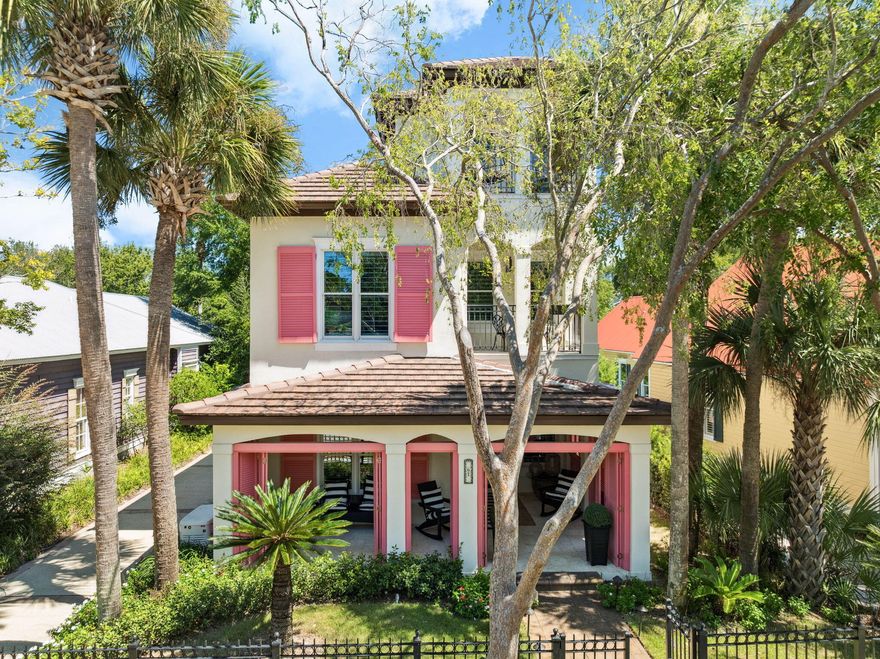 This exceptional residence in the West Indies-inspired community of Caribe embodies coastal luxury. Never rented, it offers deeded access to 500 feet of private beach plus two pools, tennis and pickleball courts, gated security, and walkovers with golf cart parking. The expansive backyard--among the largest in the neighborhood--features new fencing, landscaping, lighting, and a covered patio for entertaining. Interiors include tile on the first floor and wood upstairs, marble countertops, impact-rated windows, and shutters. The chef's kitchen boasts a Wolf gas range,oversized island, and custom cabinetry. The primary suite includes a large walk-in closet, soaking tub, and spa shower. With a New Roof, fresh paint & fully furnished, this home is turnkey and ready for a refined coastal living