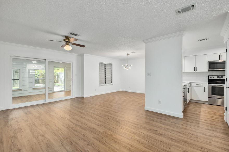 This is a beautifully remodeled Townhome including a brand new Pavered Driveway and Astroturf Back Yard.  This Townhome features a brand new Kitchen with Quartz Counter Tops and Stainless Steel Appliances, Laminate  Flooring, Fresh Paint, a Florida Room, and a  very comfortable Backyard.  The front yard has a Well Pump allowing full irrigation of the front yard.  The Roof was replaced in 2021 and the Gutters were replaced in 2022.  This spacious Townhome is located in the perfect spot in Destin, which is convenient to the Destin Harbor, Schools, Stores, and plenty of Restaurants.  This Townhome is located within a reasonable distance of all the Military Bases that surround Destin.  The Washer & Dryer do not convey.  This Townhome is a must see. Hurry, call your Realtor today!!!