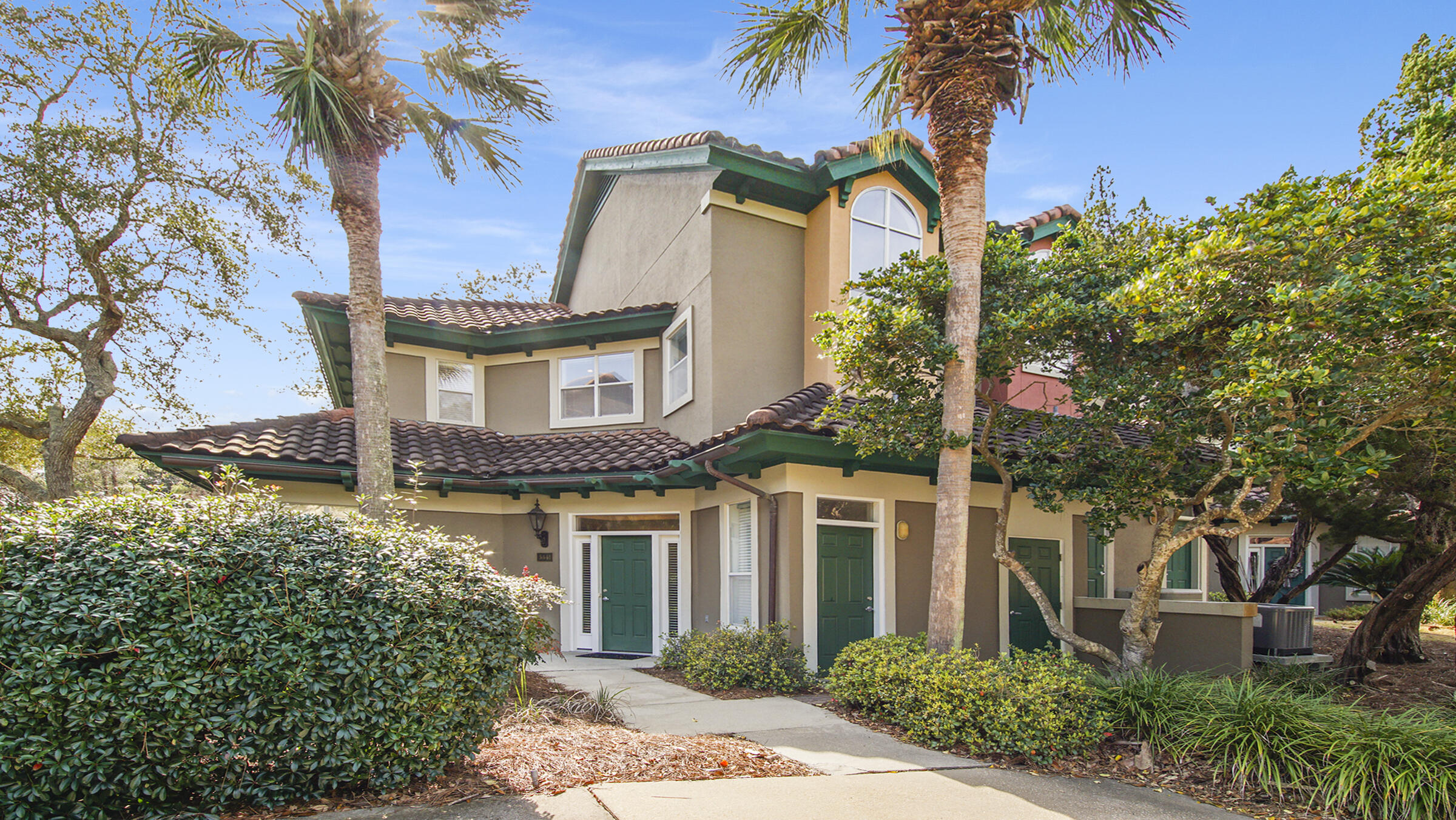 This Beautiful 3 Bedroom, 4 Bath TOWNHOME is located in the GATED neighborhood of TIVOLI TERRACE on the BEACH SIDE of the World Class SANDESTIN Golf & Beach Resort. Unit 5441 is just steps to the COMMUNITY POOL & 10 minute walk or quick Golf Cart ride to the PRIVATE BEACH ACCESS. This wonderful Mediterranean Style Beach Villa boasts an OPEN FLOOR PLAN w/ the Kitchen overlooking the Living & Dining Room. This lovely home Features 2 MASTER SUITES with One on the First Floor. Each Bedroom has it's own SCREENED PORCH! The Living Room's Screened Porch & Large PATIO overlook the community pool. This home is perfect for a Primary or Second Vacation Rental Home.SANDESTIN Golf & Beach Resort spans over 2,000 acres with over 70 unique neighborhoods of villas, condominiums, townhomes and estate
